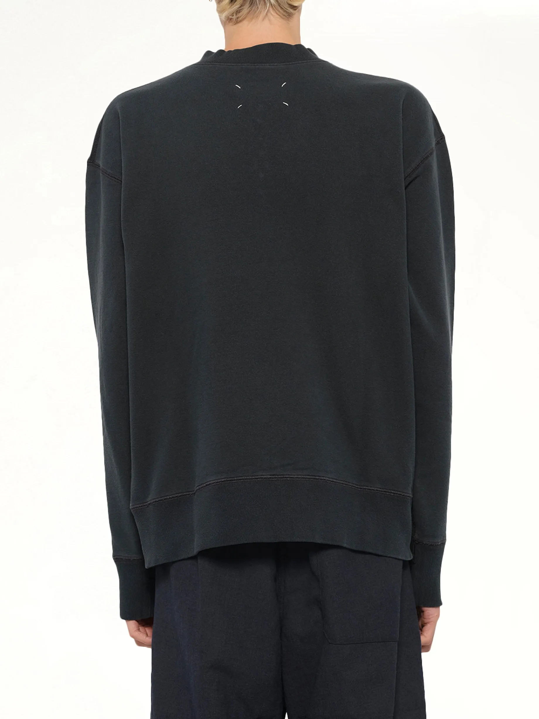 Cotton Fleece Zip Sweatshirt in Vintage Carbon sold by MARAIS product image thumbnail 5
