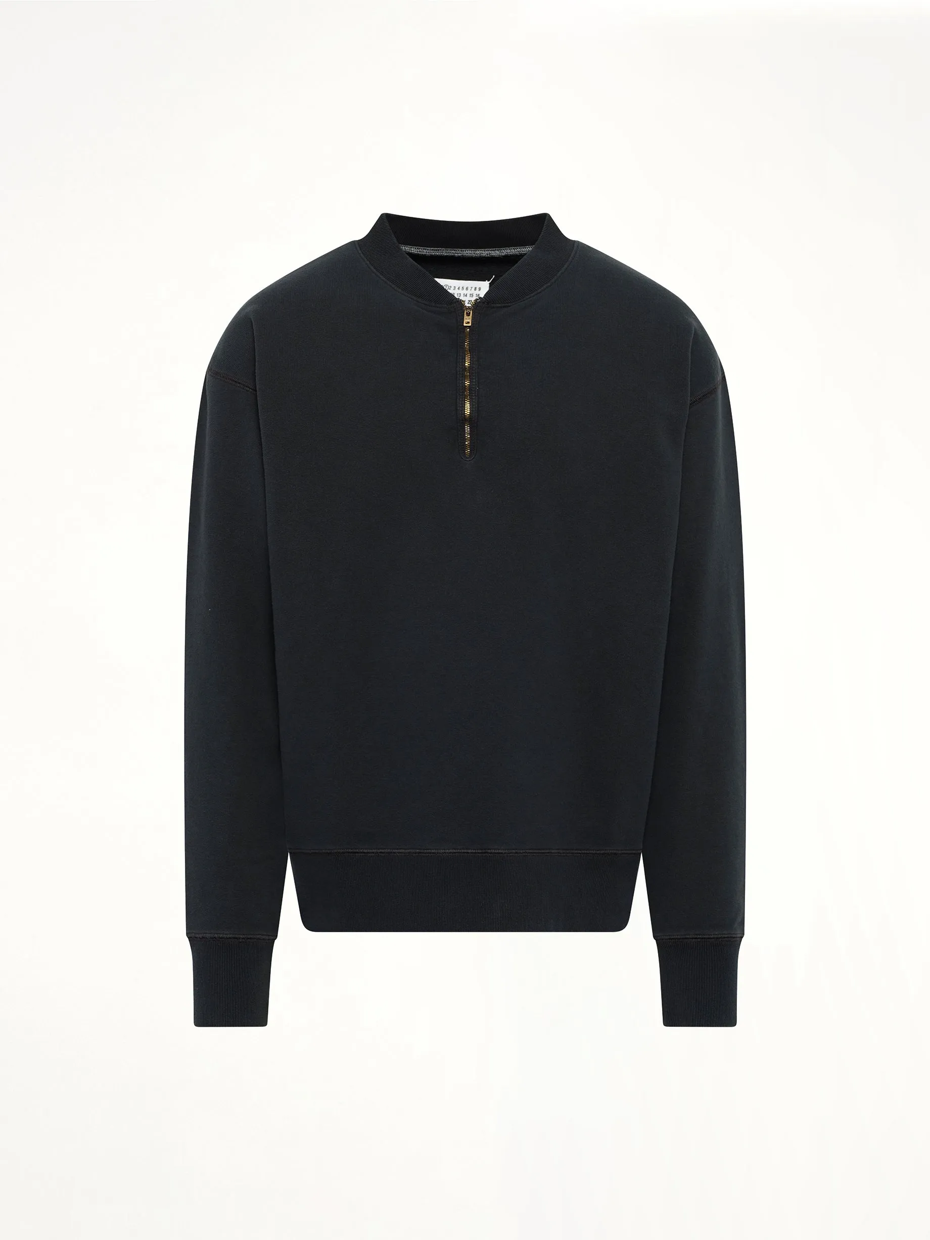 Cotton Fleece Zip Sweatshirt in Vintage Carbon sold by MARAIS product image thumbnail 2