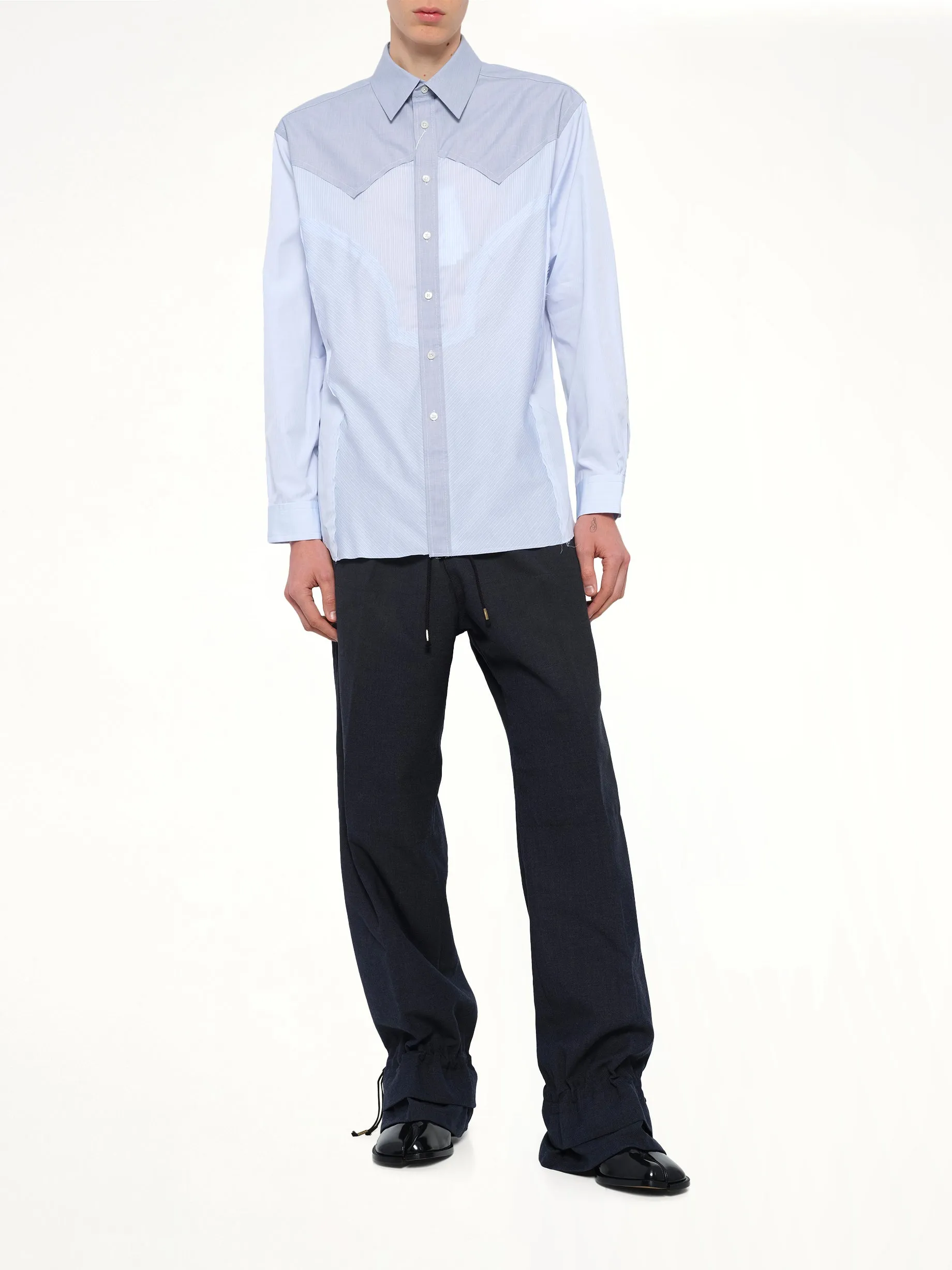 Classic Stripe Shirt in Azure sold by MARAIS product image thumbnail 4