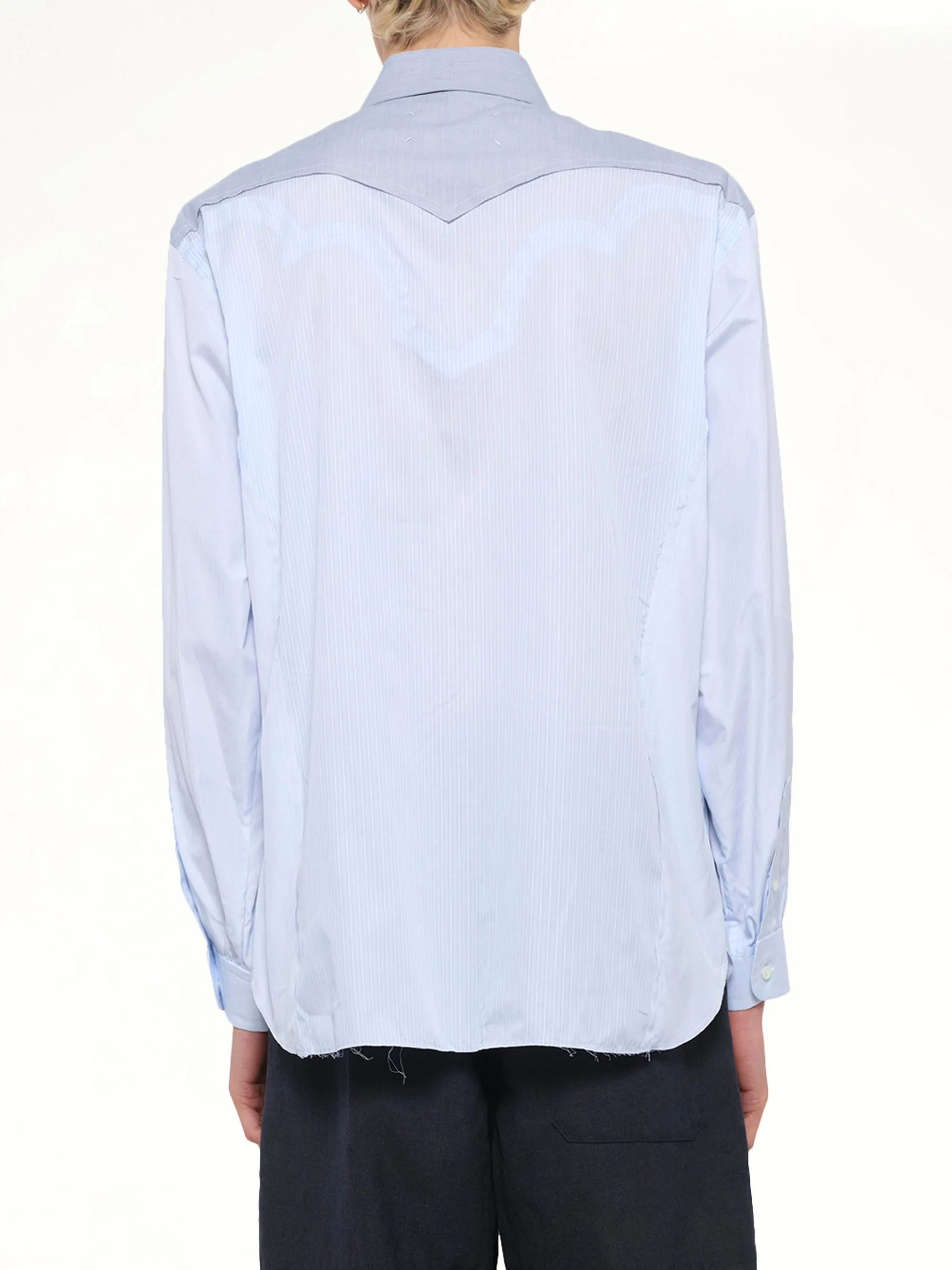 Classic Stripe Shirt in Azure sold by MARAIS product image thumbnail 5