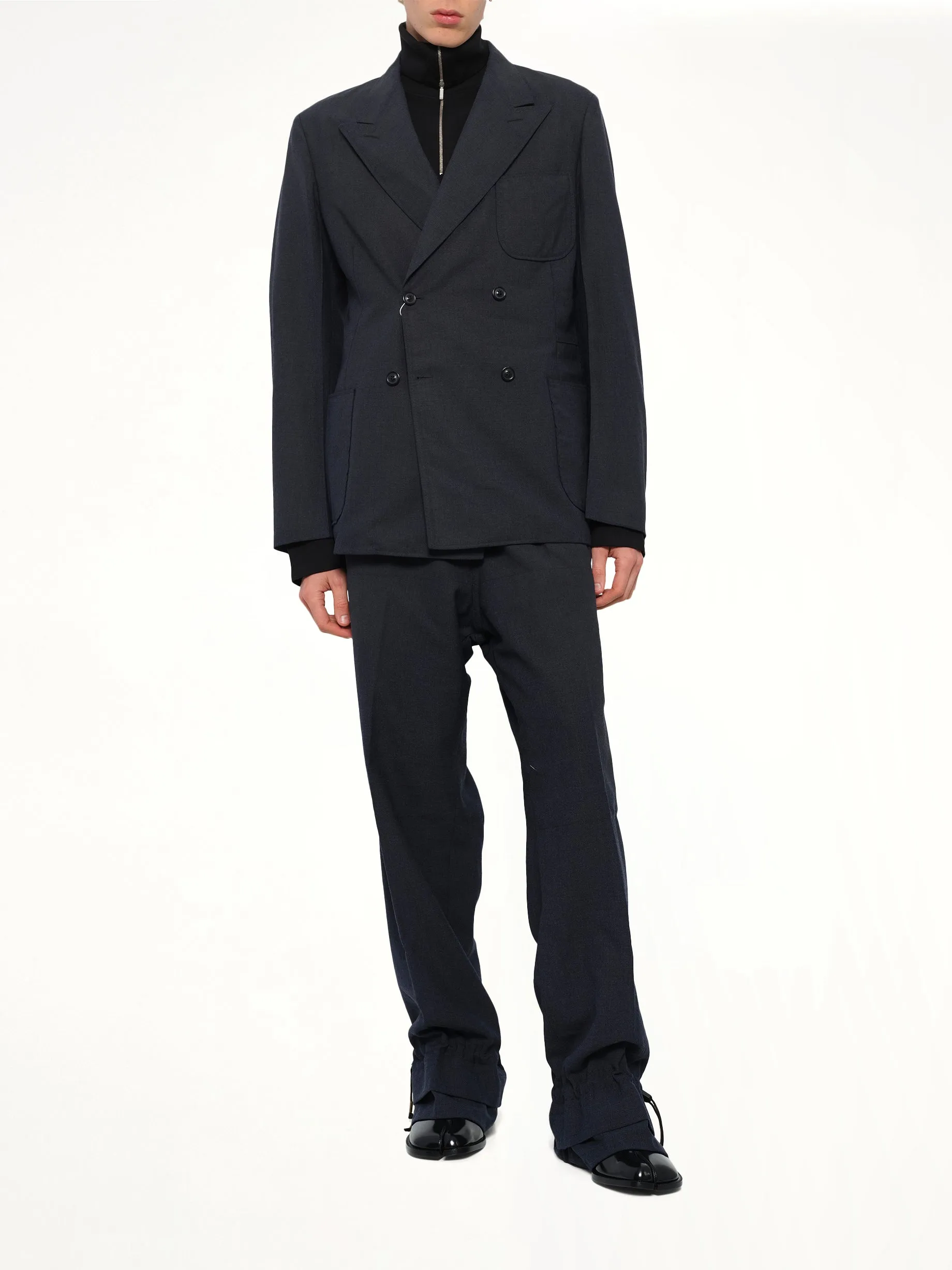 Wool Jacket in Dark Blue sold by MARAIS product image thumbnail 4