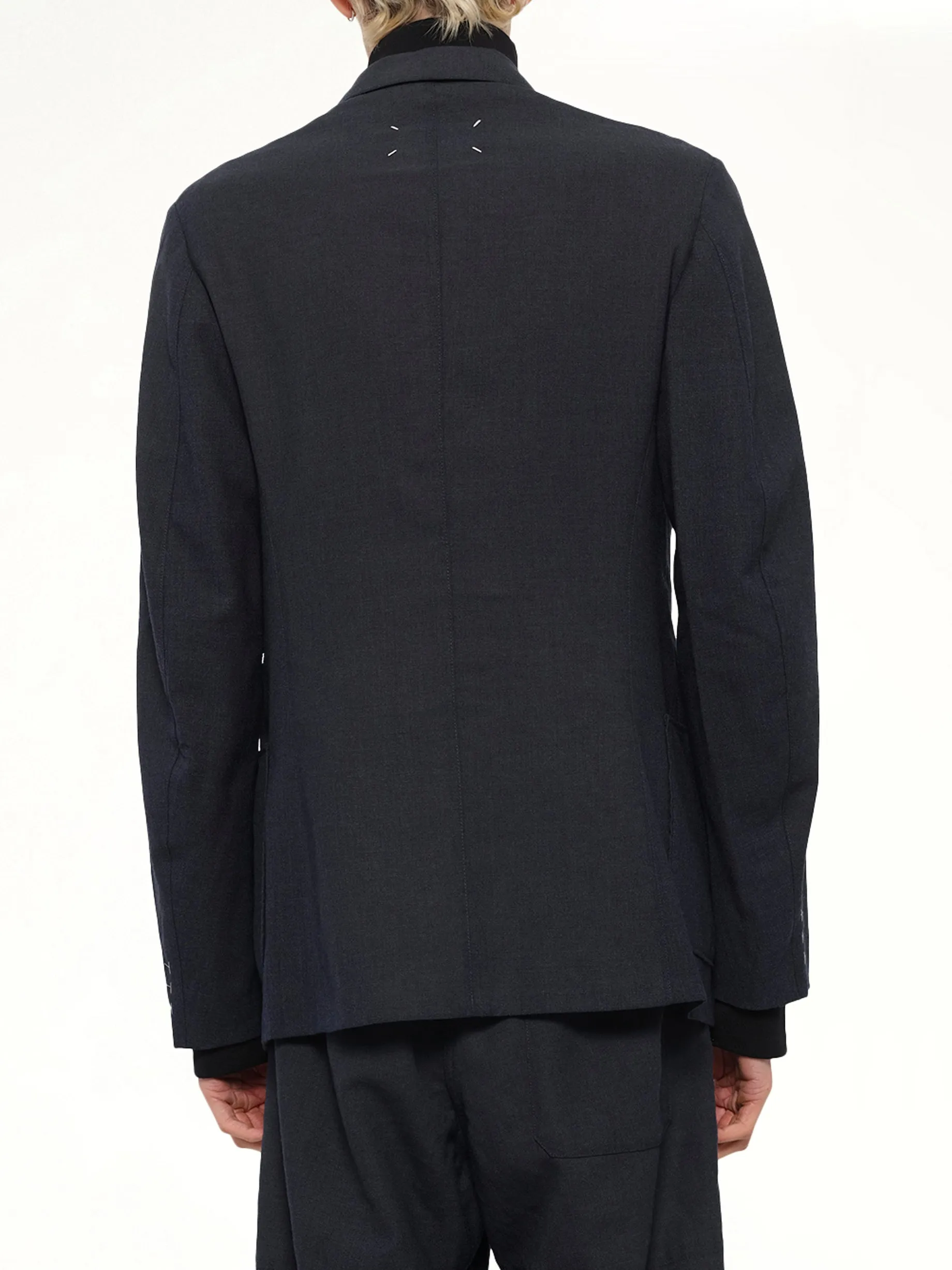 Wool Jacket in Dark Blue sold by MARAIS product image thumbnail 5