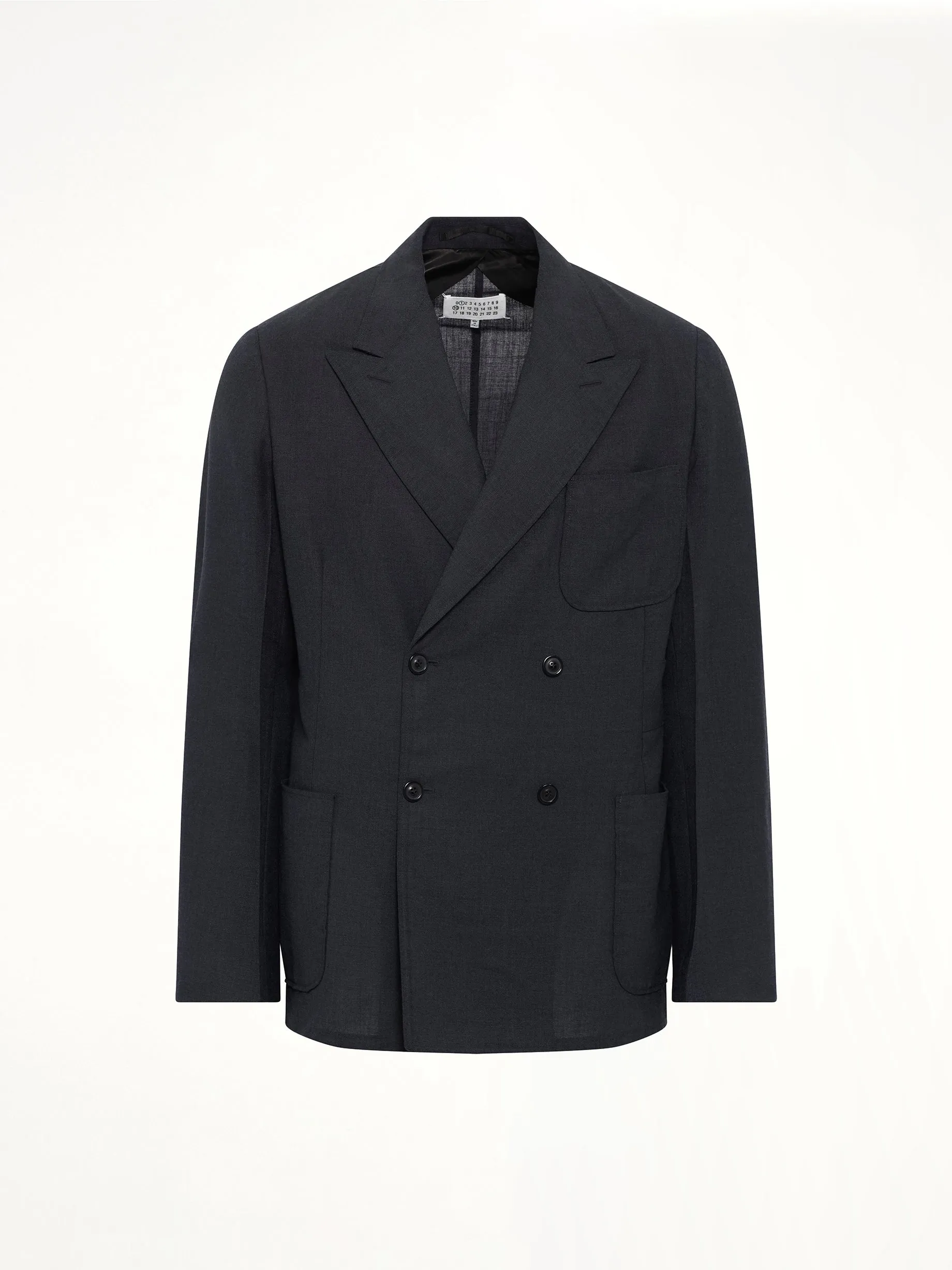 Wool Jacket in Dark Blue sold by MARAIS product image thumbnail 2