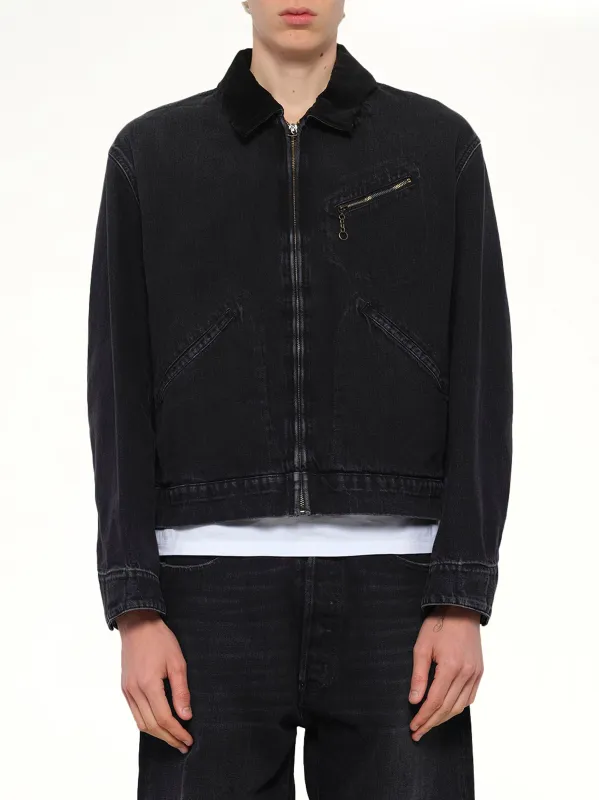 Original Japanese Denim Jacket in Washed Black sold by MARAIS