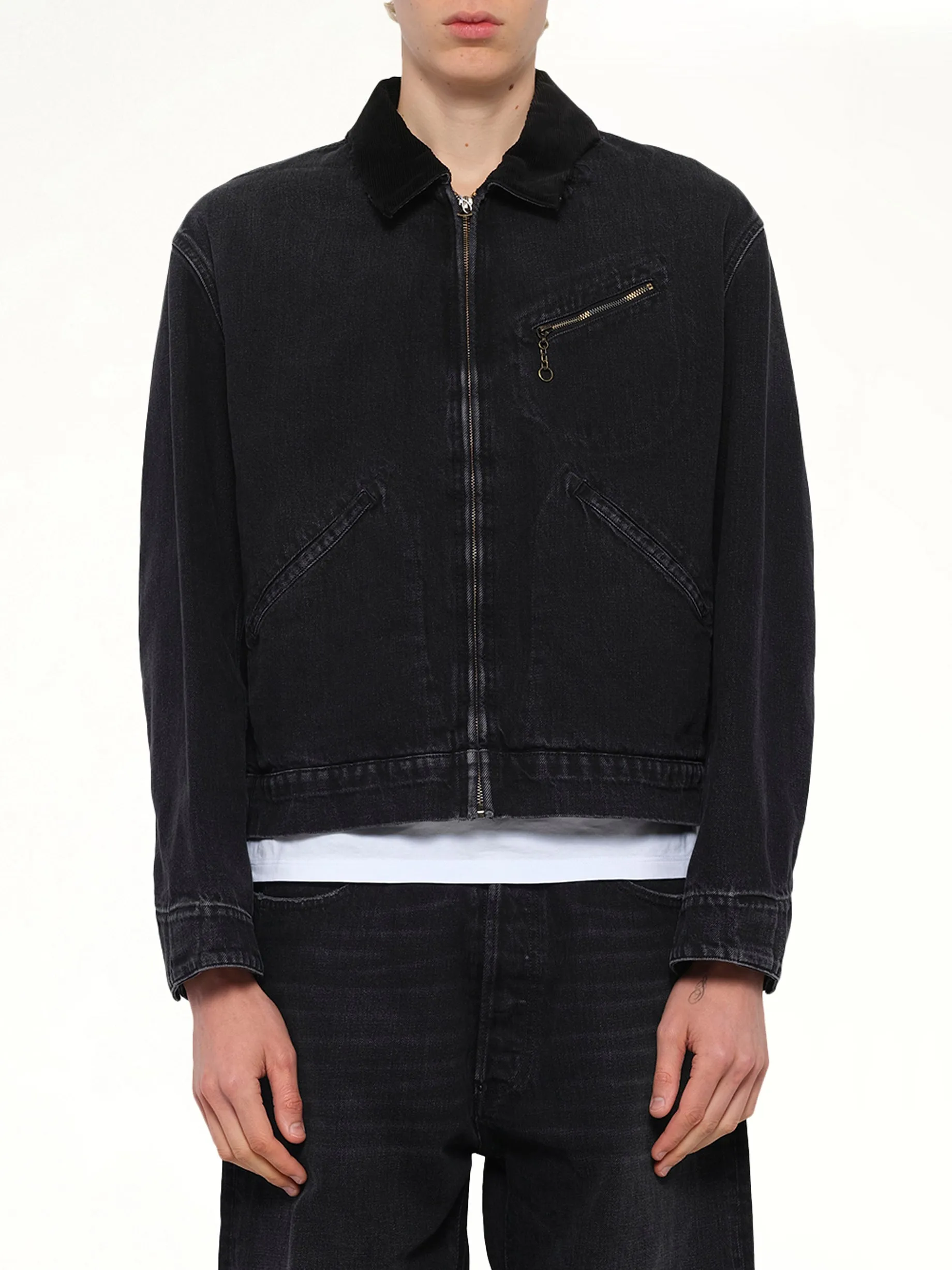 Original Japanese Denim Jacket in Washed Black sold by MARAIS