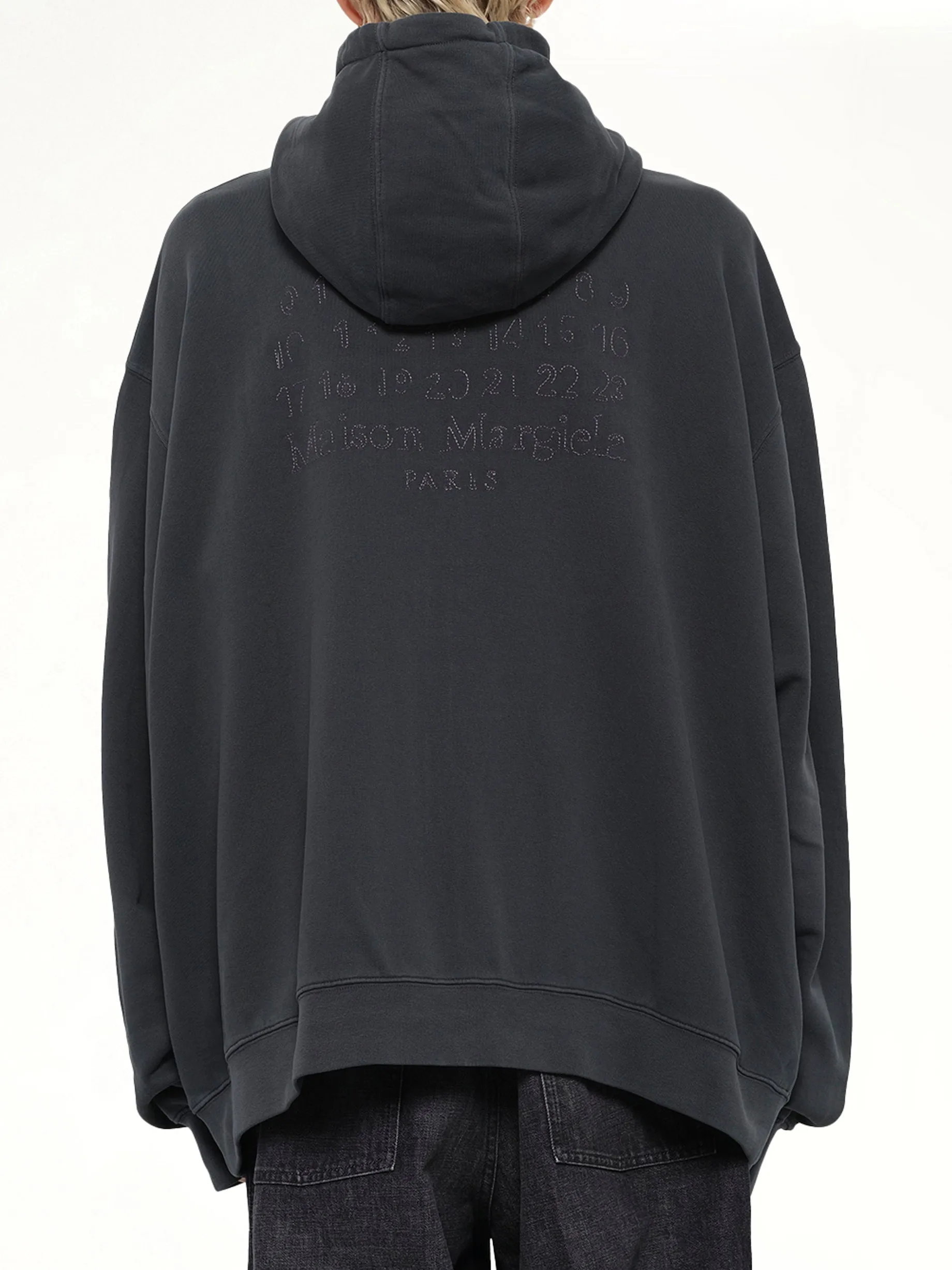 Lightweight Firm Zip Hoodie in Charcoal sold by MARAIS product image thumbnail 5