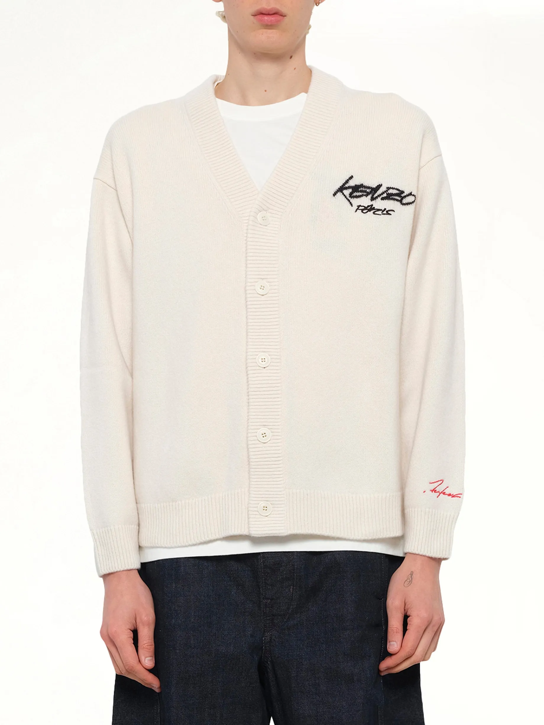 Kenzo x Futura 2000 Cardigan in Off White sold by MARAIS
