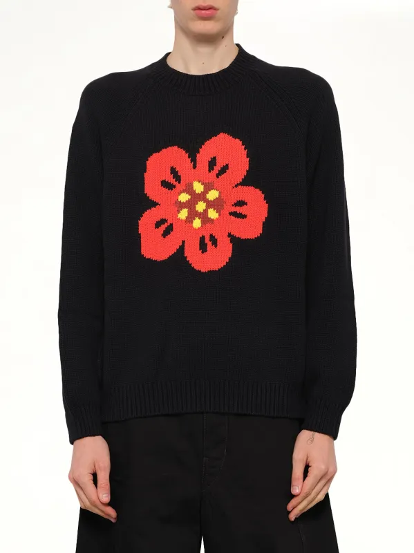 KENZO Boke Flower Jumper in Black sold by MARAIS