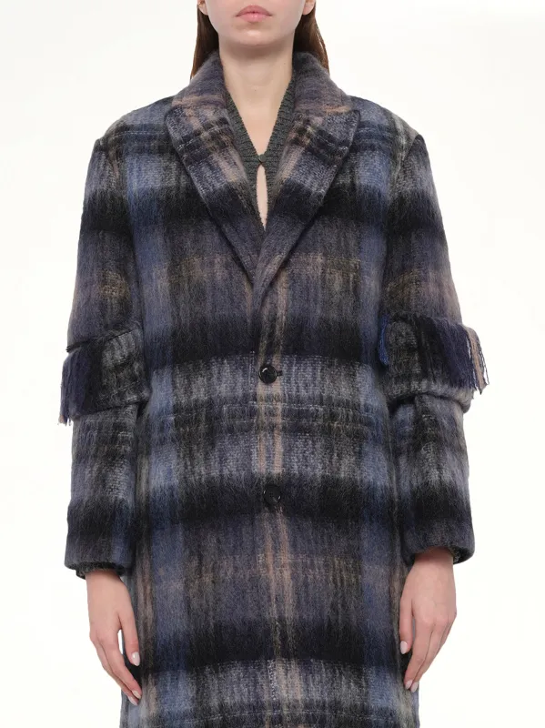 Mohair Coat in Blue/Multicolour sold by MARAIS