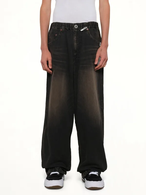Light Wide Jeans in Black sold by MARAIS