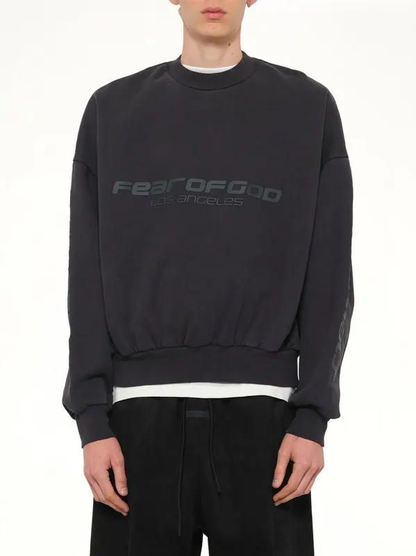 Cropped Relaxed Sweatshirt in Vintage Black sold by MARAIS