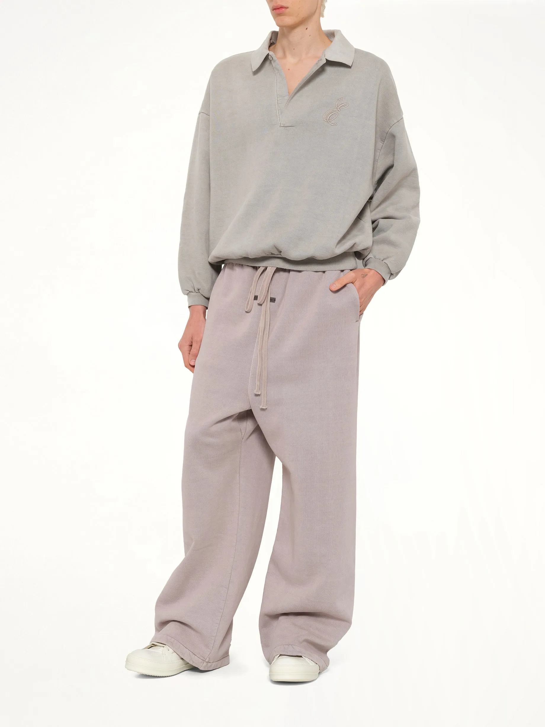 Classic Polo Sweatshirt in Smoke Grey sold by MARAIS product image thumbnail 4
