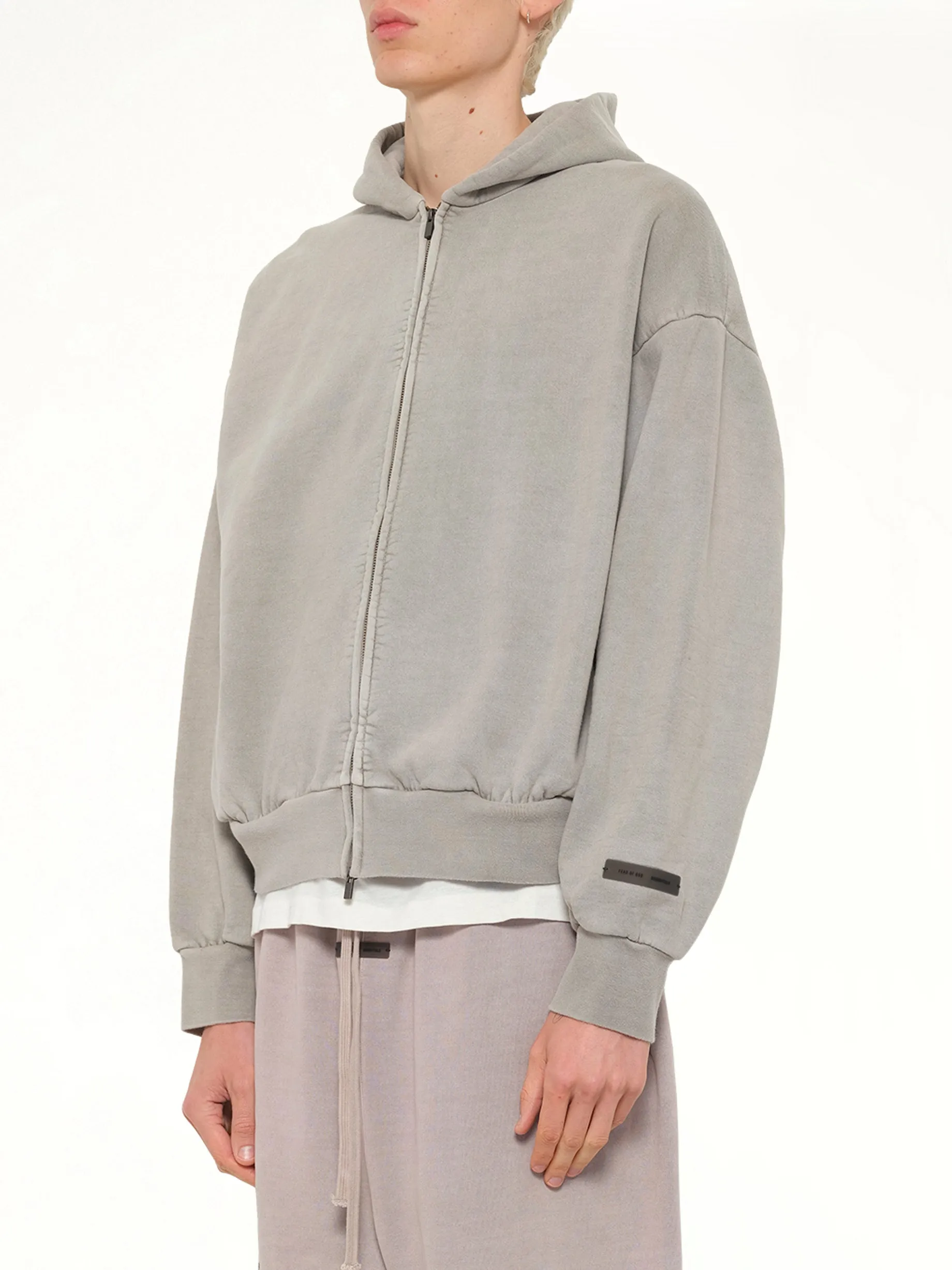 Classic Full Zip Hoodie in Smoke Grey sold by MARAIS product image thumbnail 3