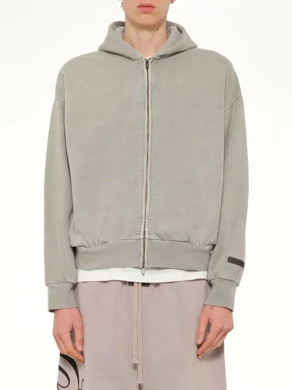 Classic Full Zip Hoodie in Smoke Grey sold by MARAIS