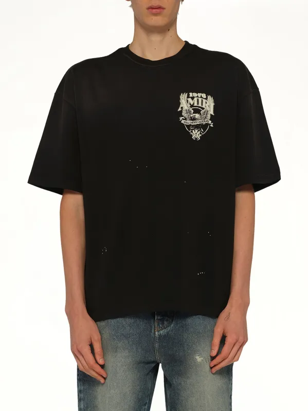 Amiri Eagle Oversized T-Shirt in Black sold by MARAIS
