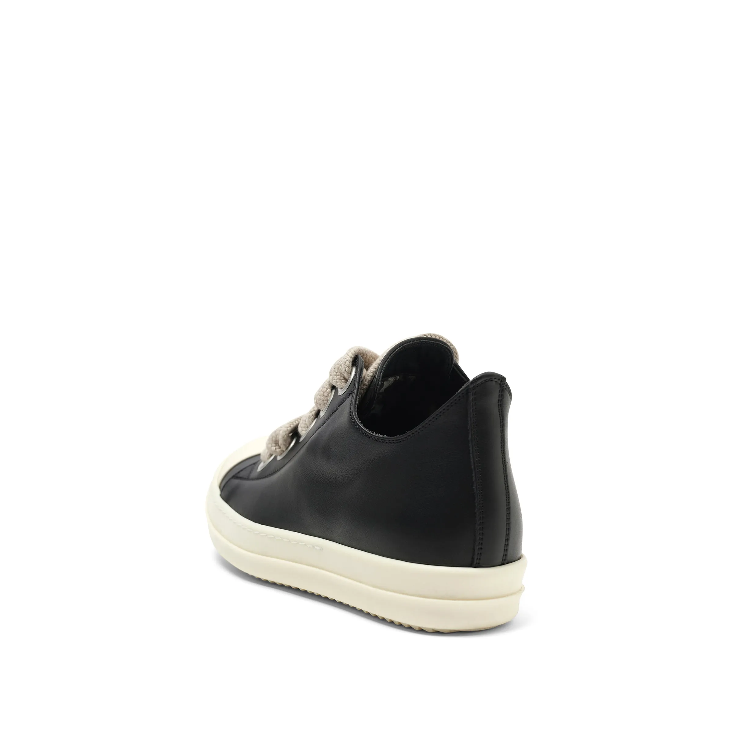 Full Grain Leather Jumbolaced Low Sneaker in Black/Pearl/Milk sold by MARAIS product image thumbnail 3