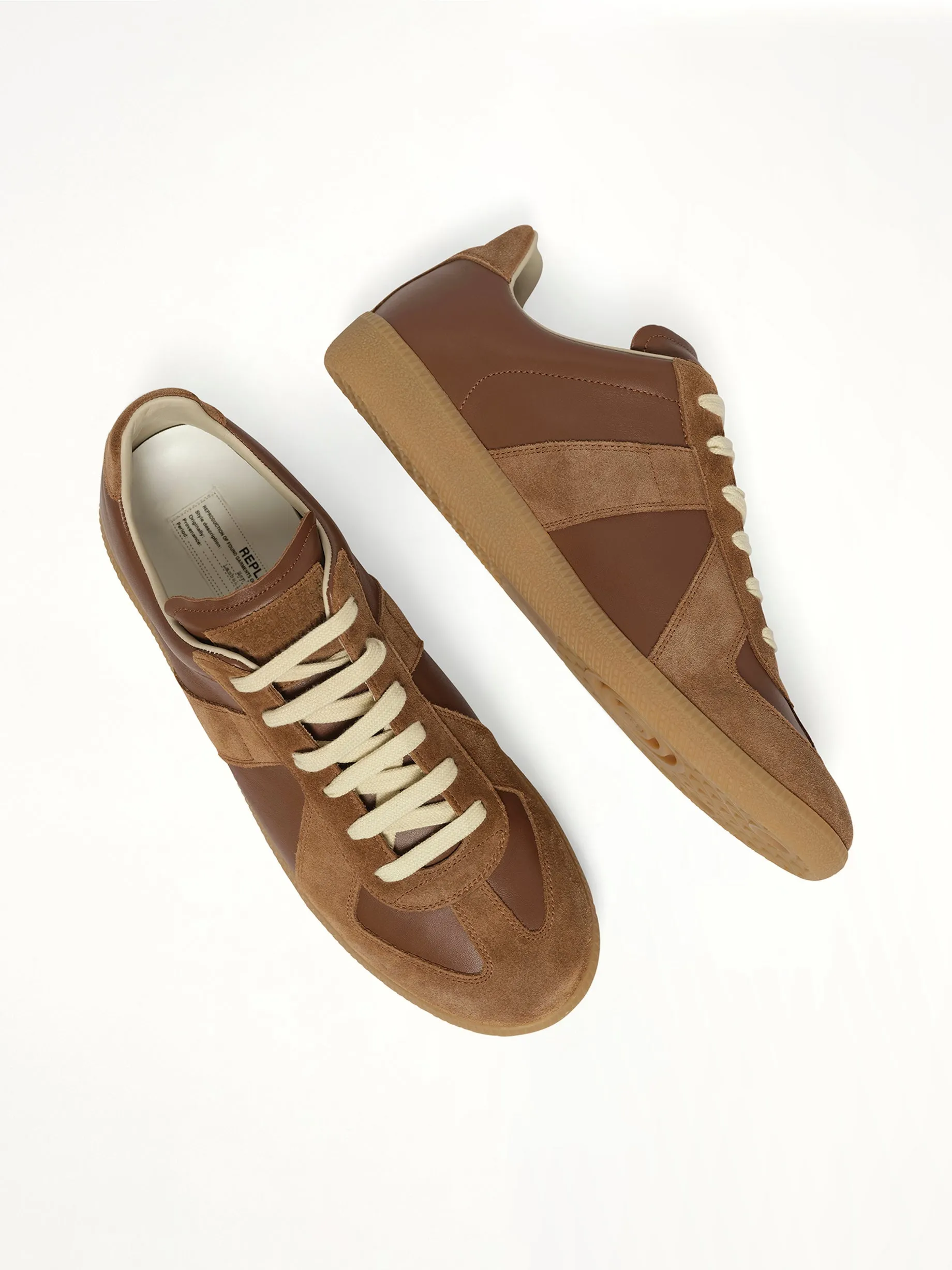 Replica Leather Sneaker in Emperador sold by MARAIS product image thumbnail 4