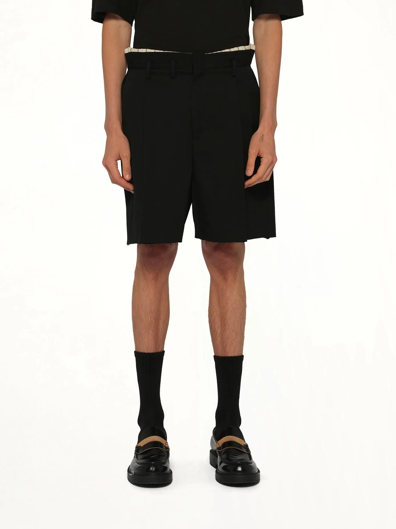 Tailored Shorts in Black sold by MARAIS