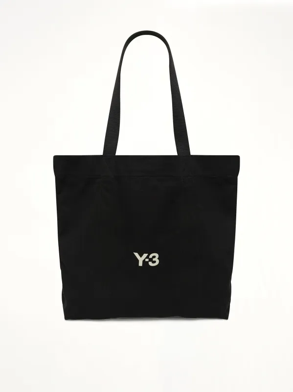 Y-3 Canvas Tote in Black made by Y-3