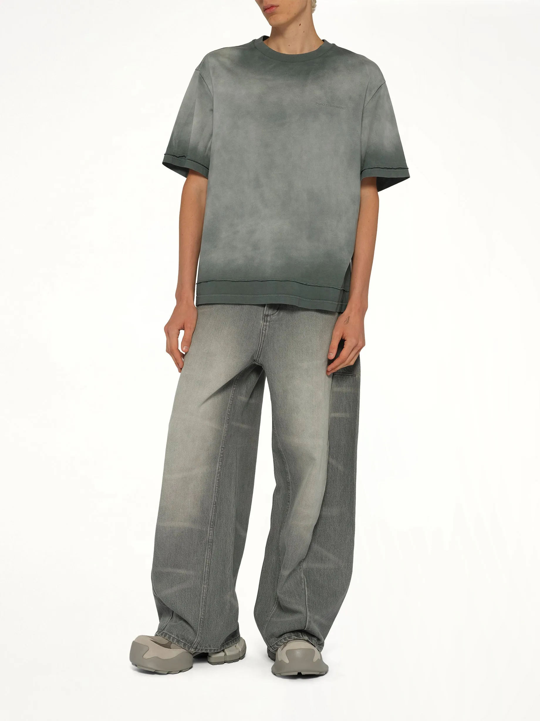 2 in 1 Washed T-Shirt in Grey sold by MARAIS product image thumbnail 4