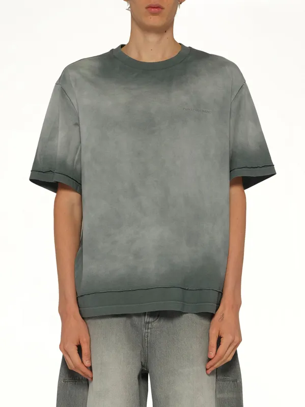 2 in 1 Washed T-Shirt in Grey made by Feng Chen Wang