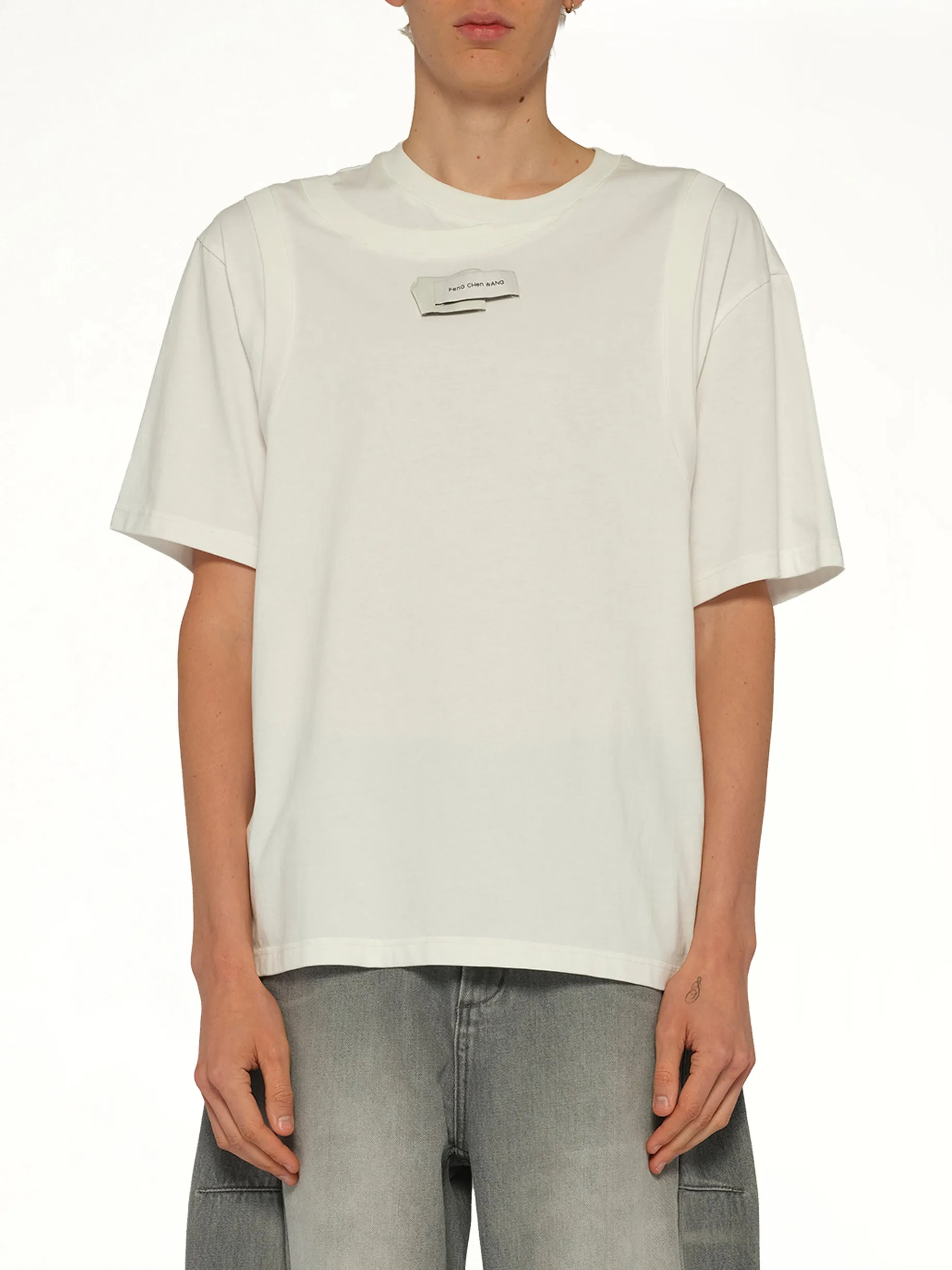 Deconstructed T-Shirt in White sold by MARAIS