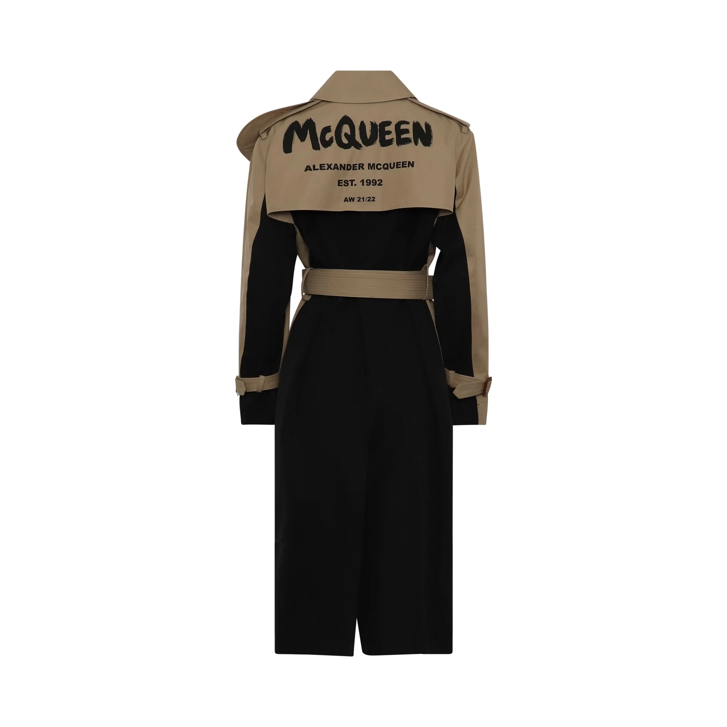 Graffiti Trench Coat in Beige sold by MARAIS product image thumbnail 4