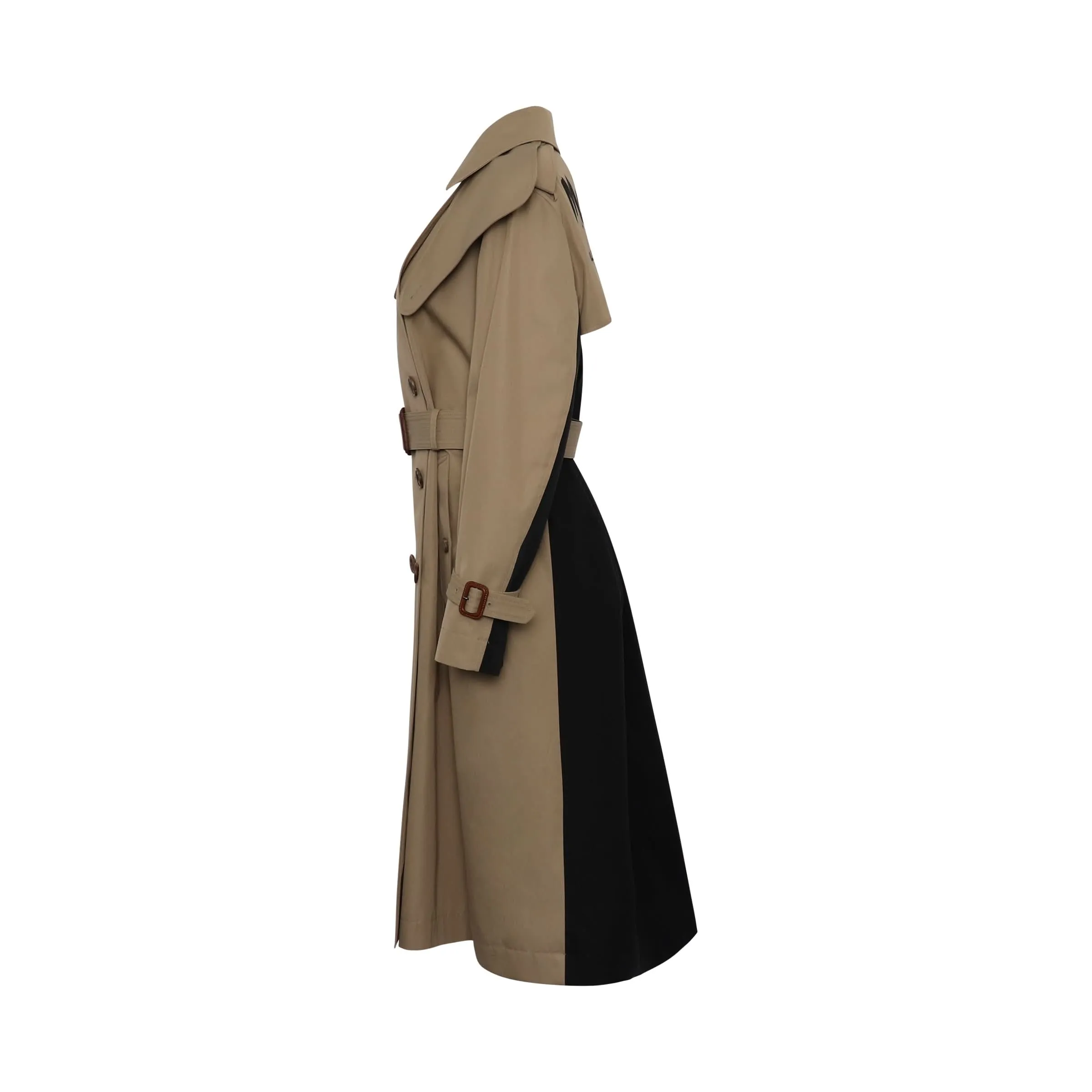 Graffiti Trench Coat in Beige sold by MARAIS product image thumbnail 3