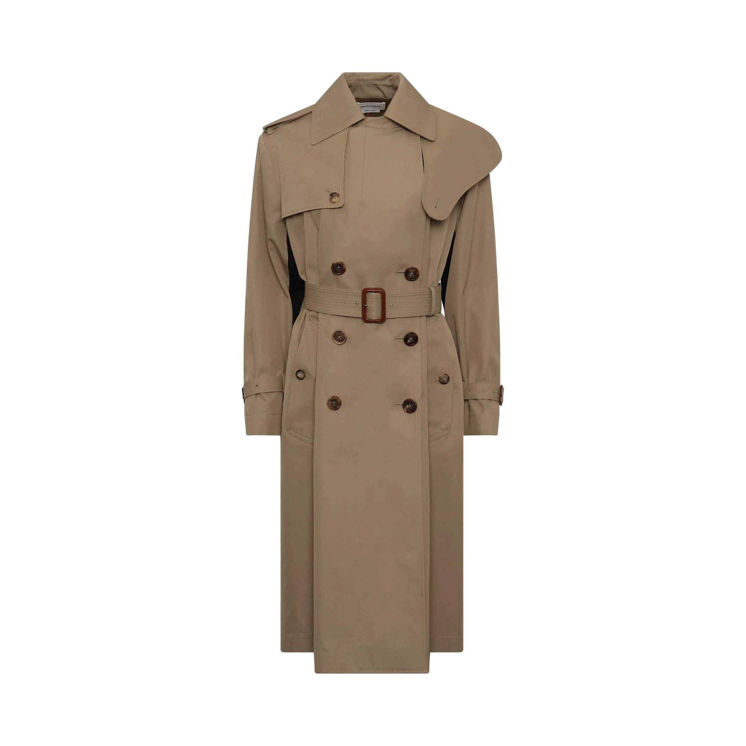 Graffiti Trench Coat in Beige sold by MARAIS