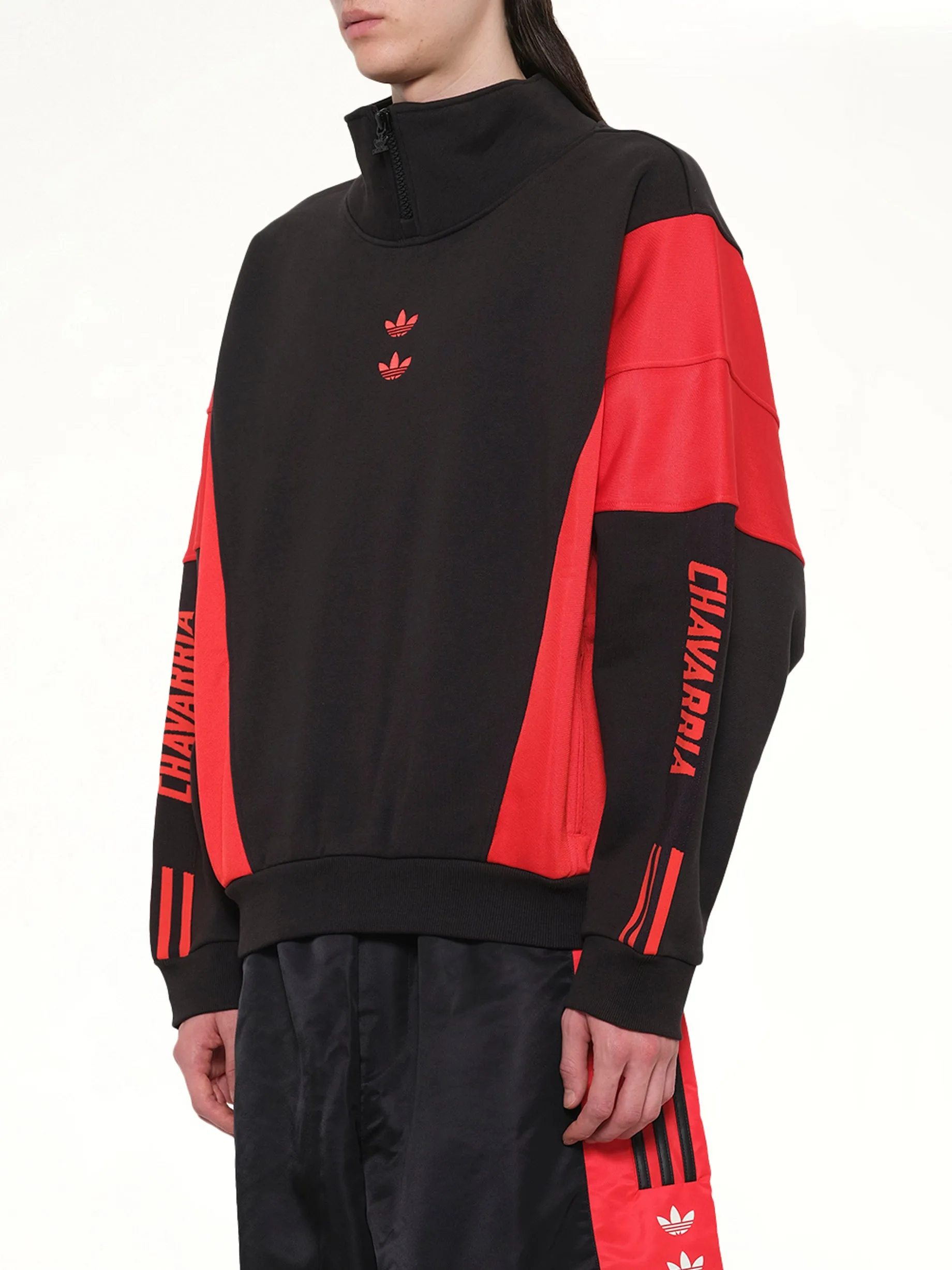 Adidas X Chavarria Watsonville Mockneck in Black/Red sold by MARAIS product image thumbnail 3