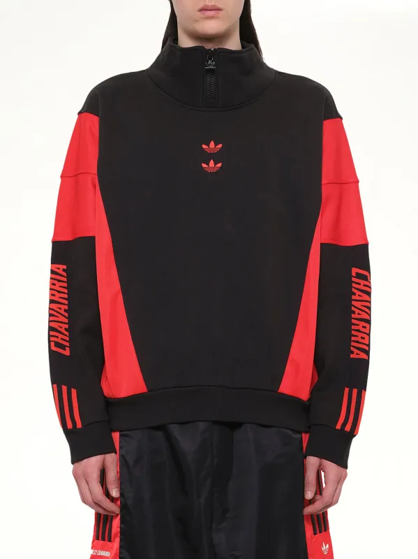 Adidas X Chavarria Watsonville Mockneck in Black/Red sold by MARAIS