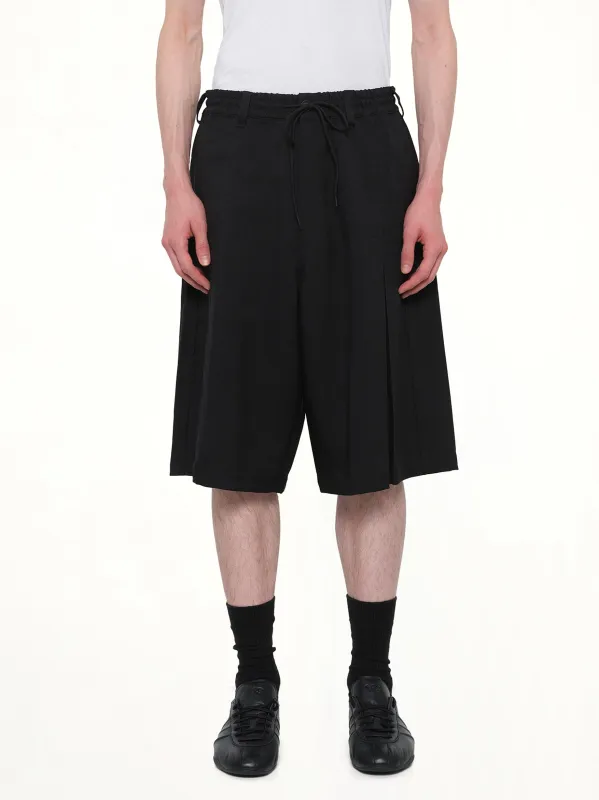 Pleated Shorts in Black sold by MARAIS
