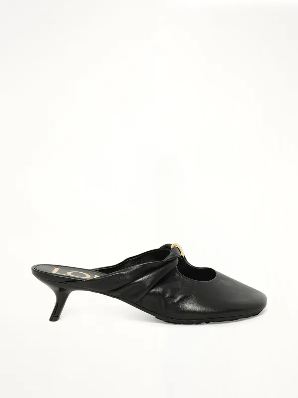 Pebble Soft Mule 45H in Black sold by MARAIS