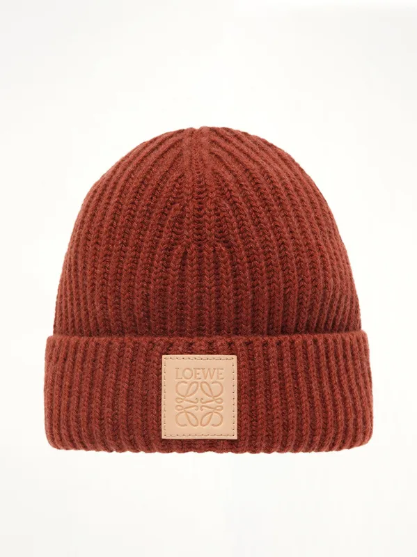 Loewe Beanie in Mahogany made by Loewe