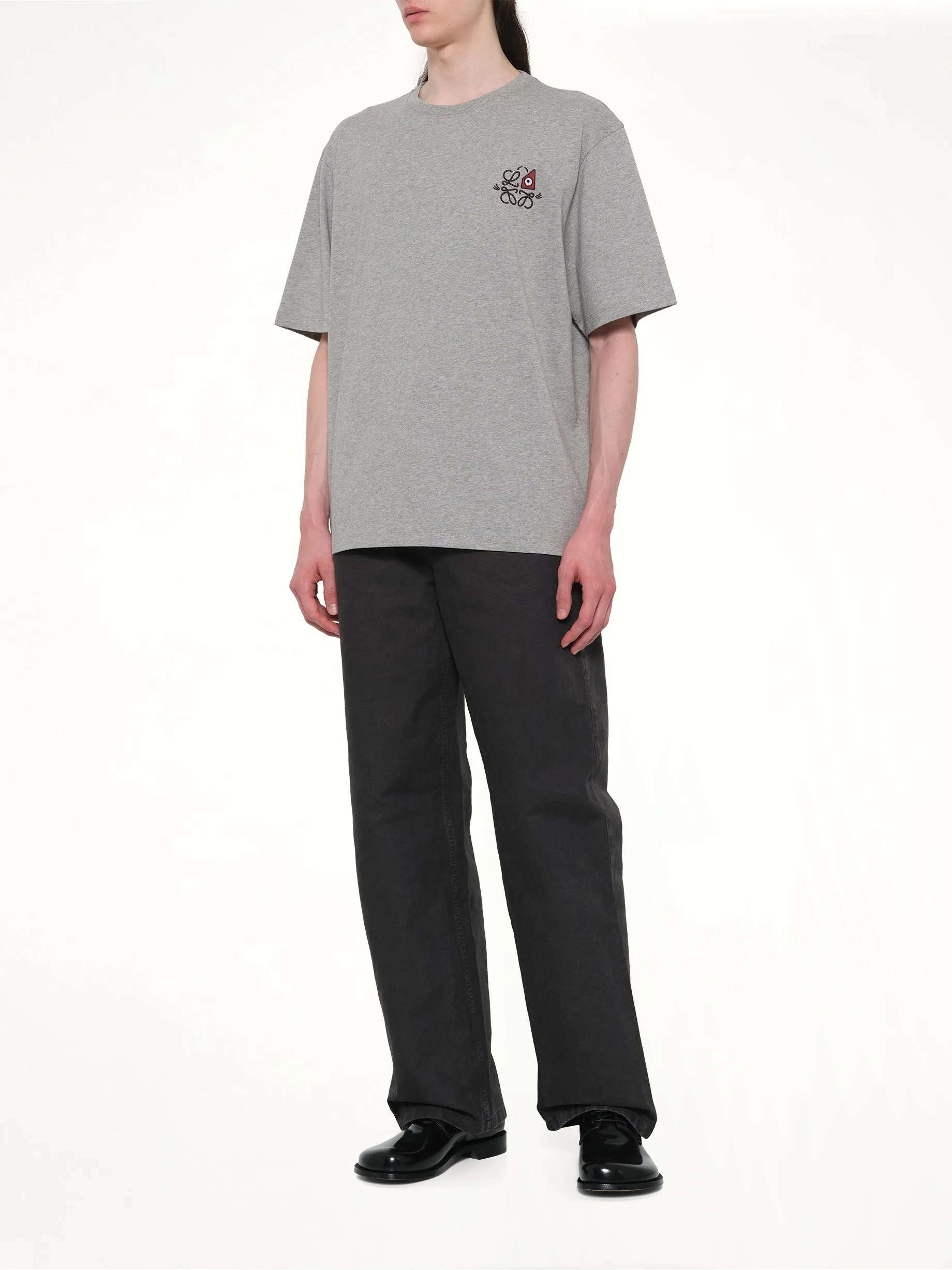 Loose Fit T-Shirt in Grey Melange sold by MARAIS product image thumbnail 4
