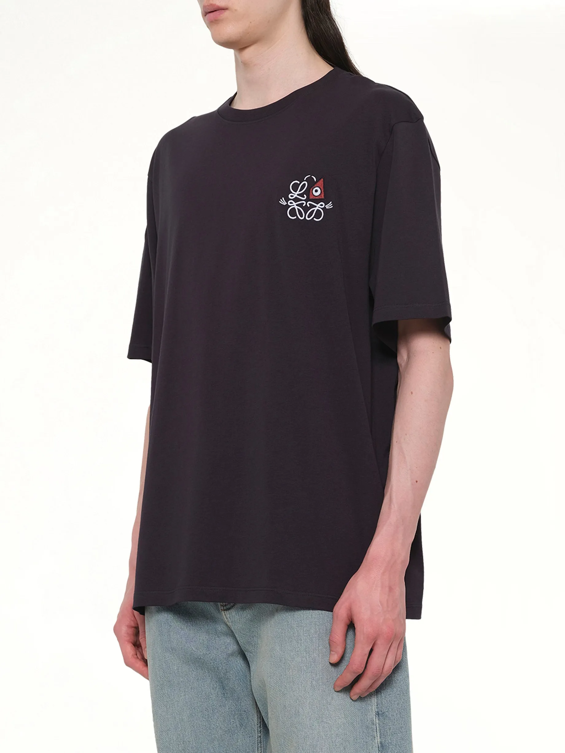 Loose Fit T-Shirt in Navy Blue sold by MARAIS product image thumbnail 3