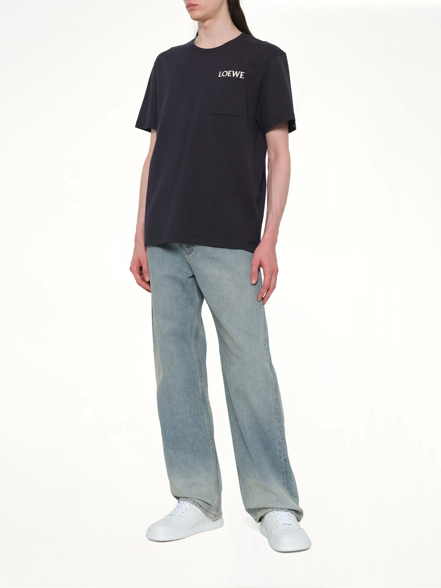 Loewe Relaxed Fit T-Shirt in Dark Navy Blue sold by MARAIS product image thumbnail 4