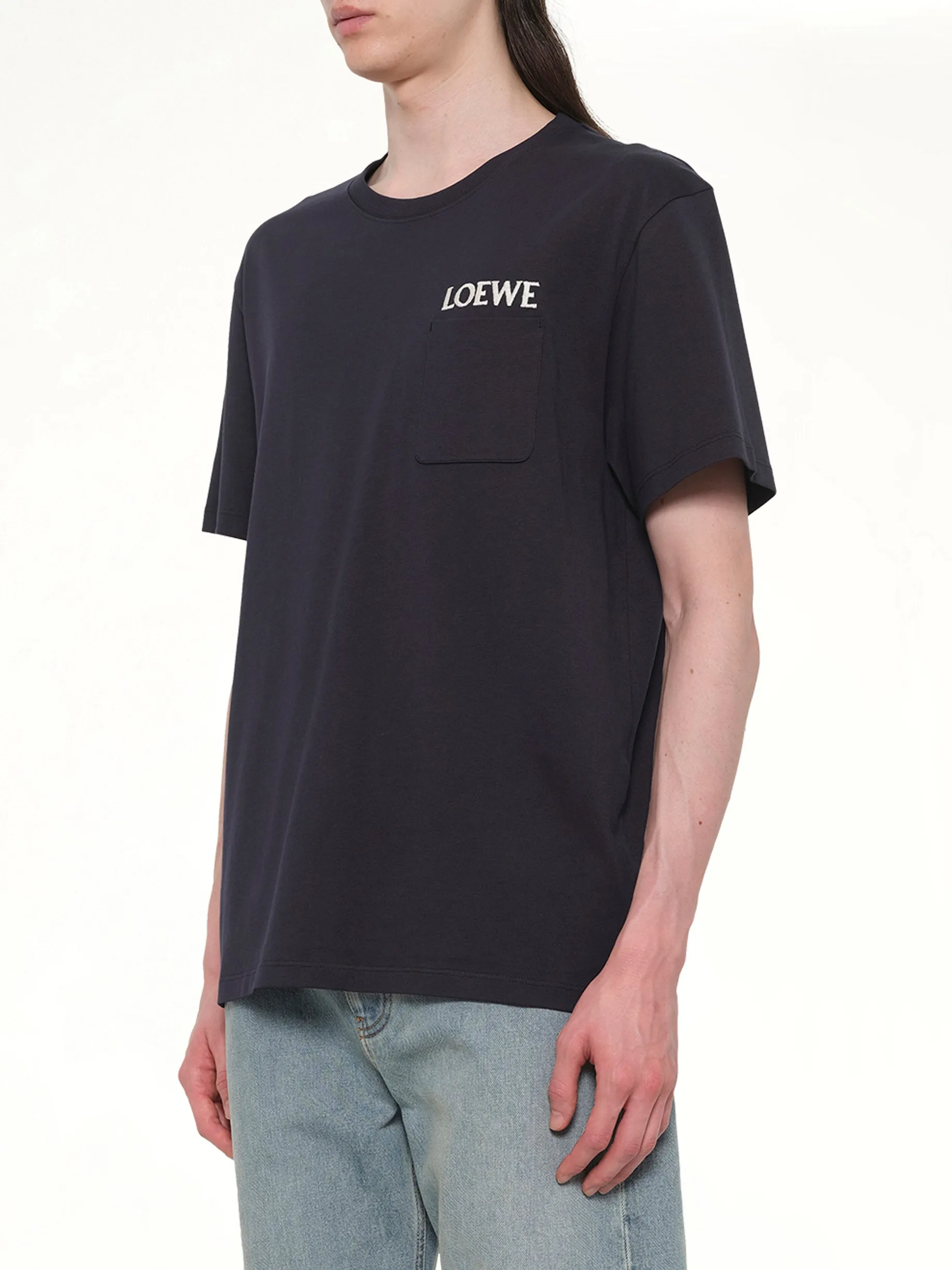 Loewe Relaxed Fit T-Shirt in Dark Navy Blue sold by MARAIS product image thumbnail 3