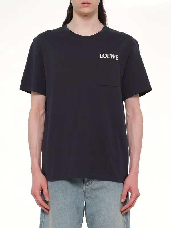 Loewe Relaxed Fit T-Shirt in Dark Navy Blue made by Loewe