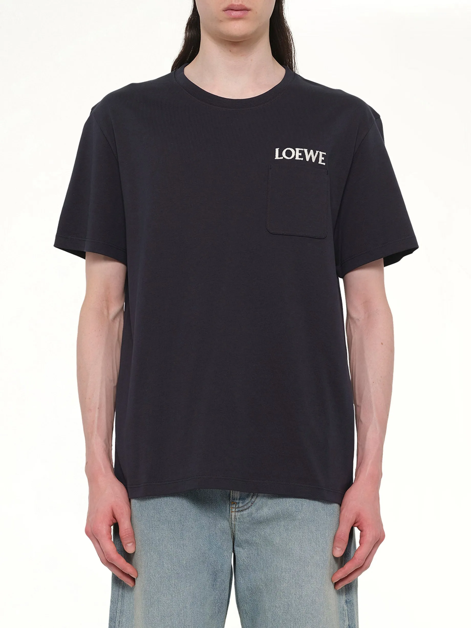 Loewe Relaxed Fit T-Shirt in Dark Navy Blue sold by MARAIS