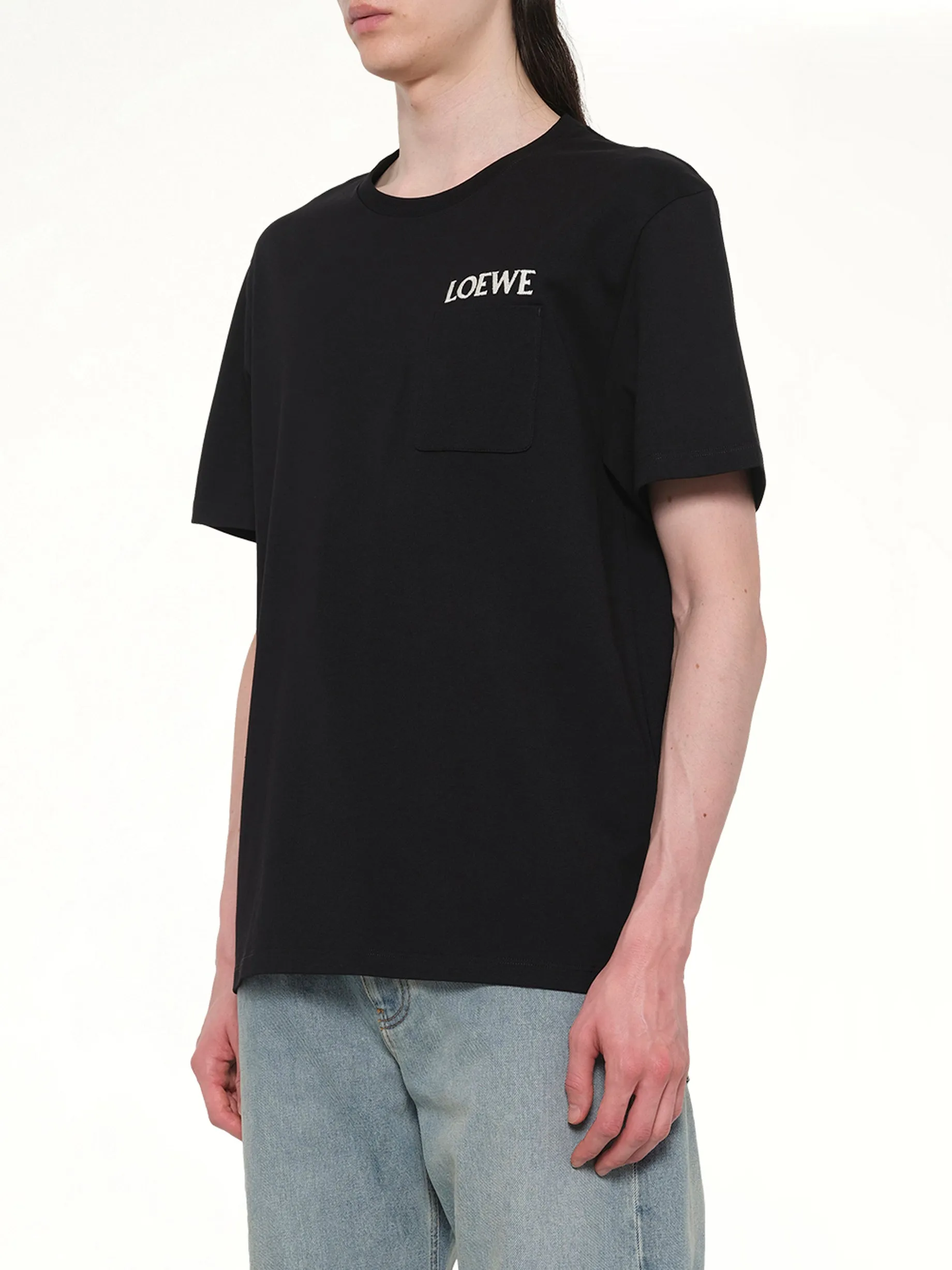 Loewe Relaxed Fit T-Shirt in Black sold by MARAIS product image thumbnail 3