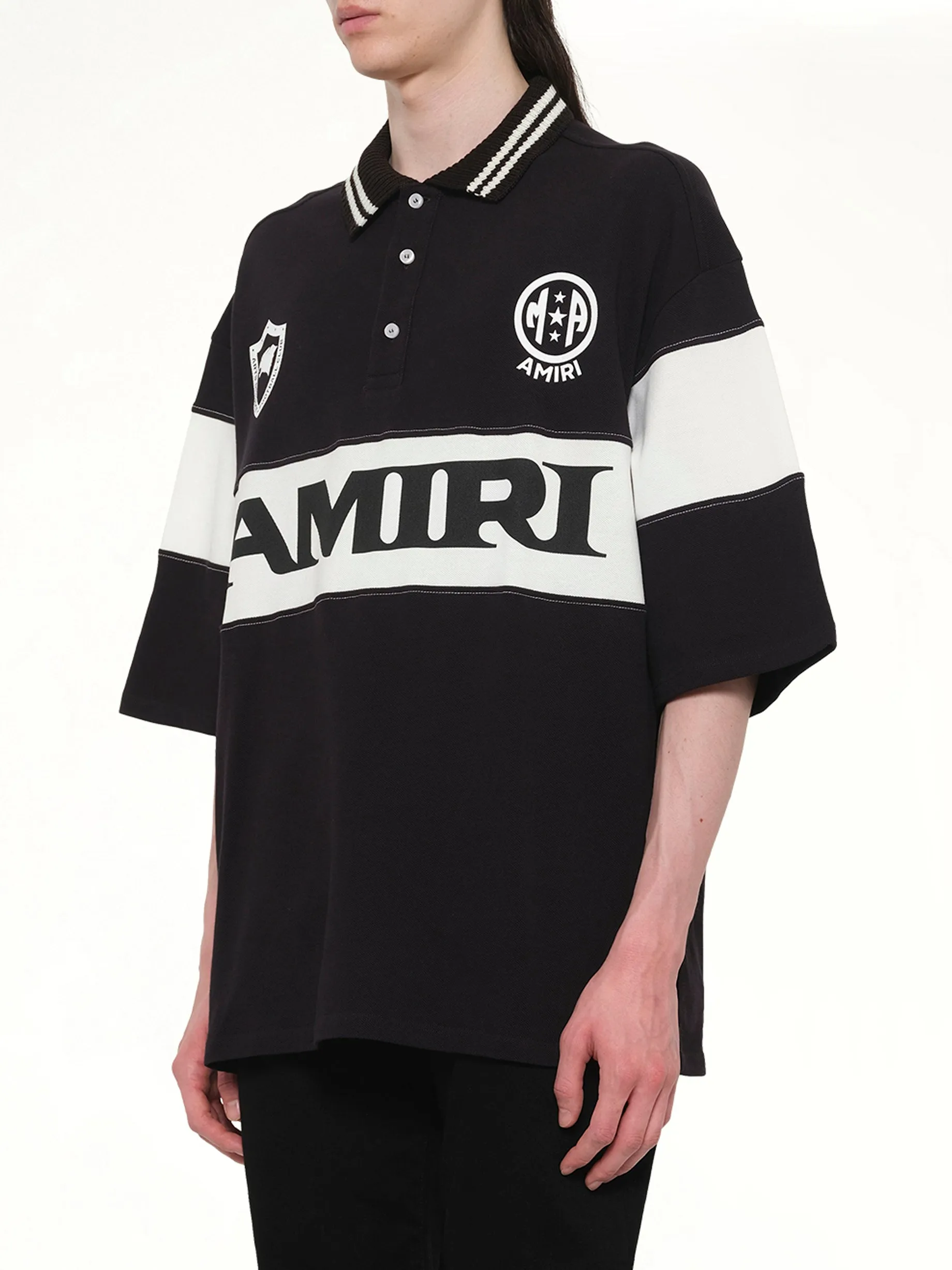 Amiri Sport Oversized Polo in Black sold by MARAIS product image thumbnail 3