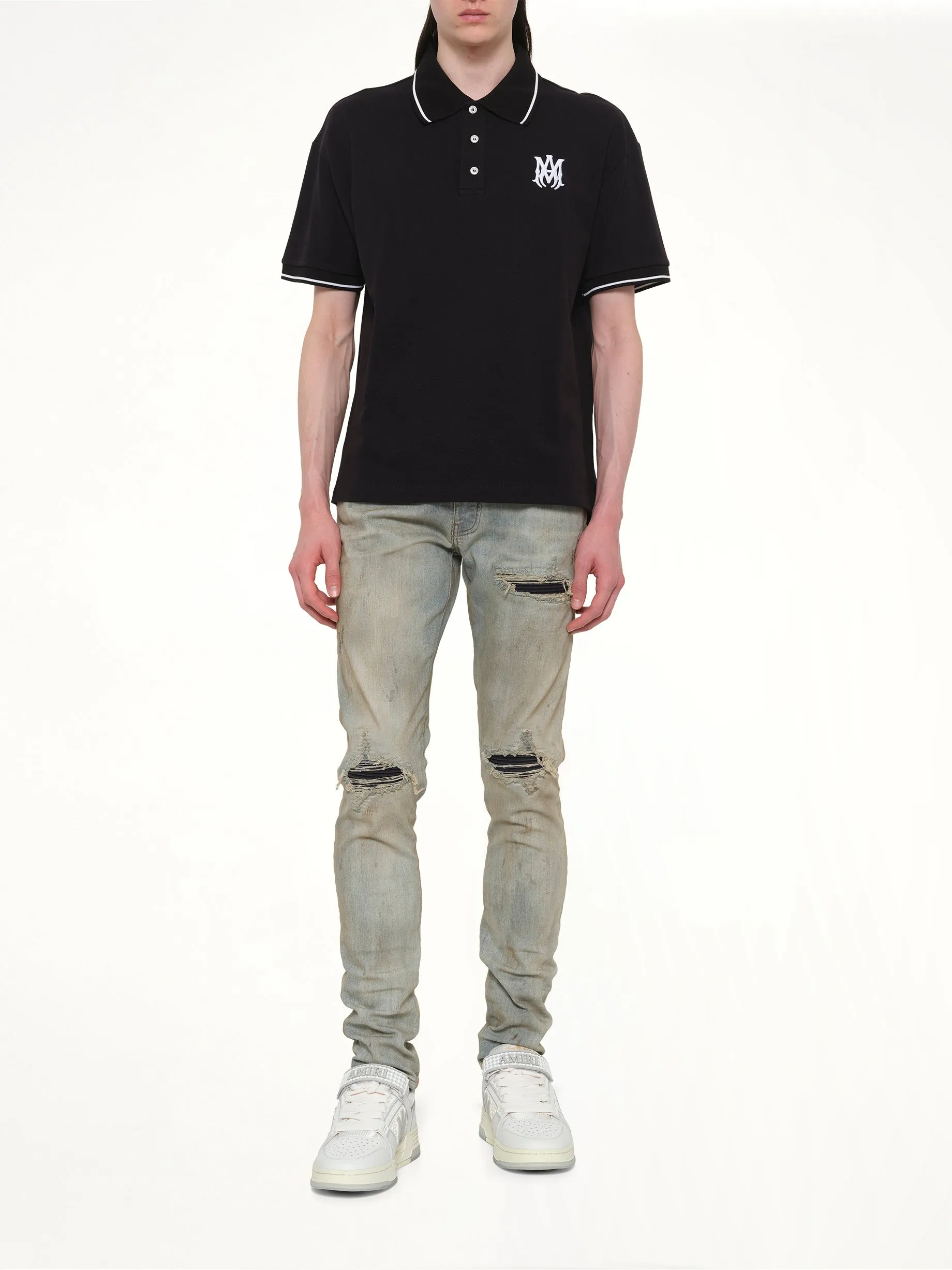 MA Core Logo Polo in Black sold by MARAIS product image thumbnail 4