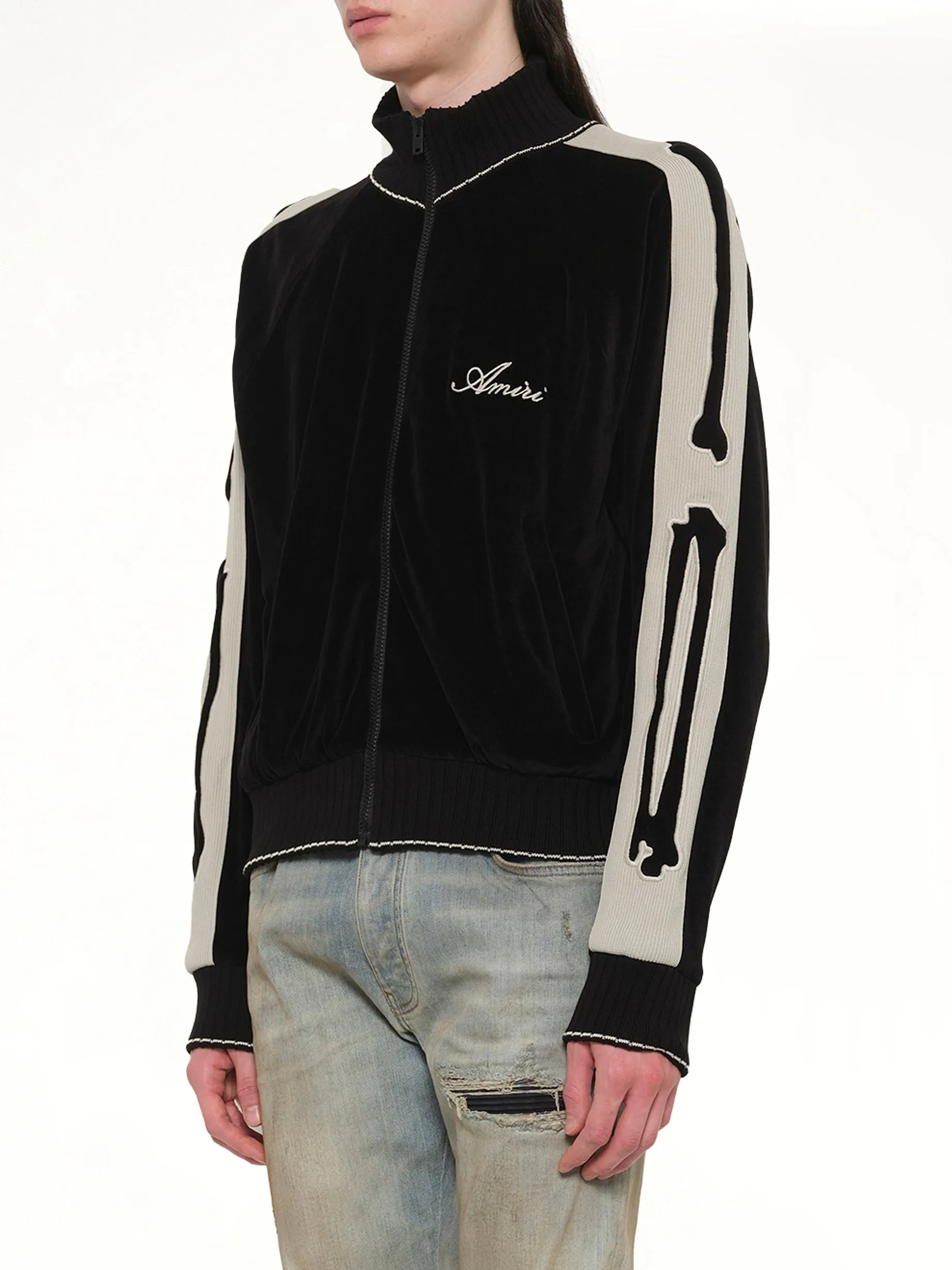 Bones Track Jacket in Black sold by MARAIS product image thumbnail 3