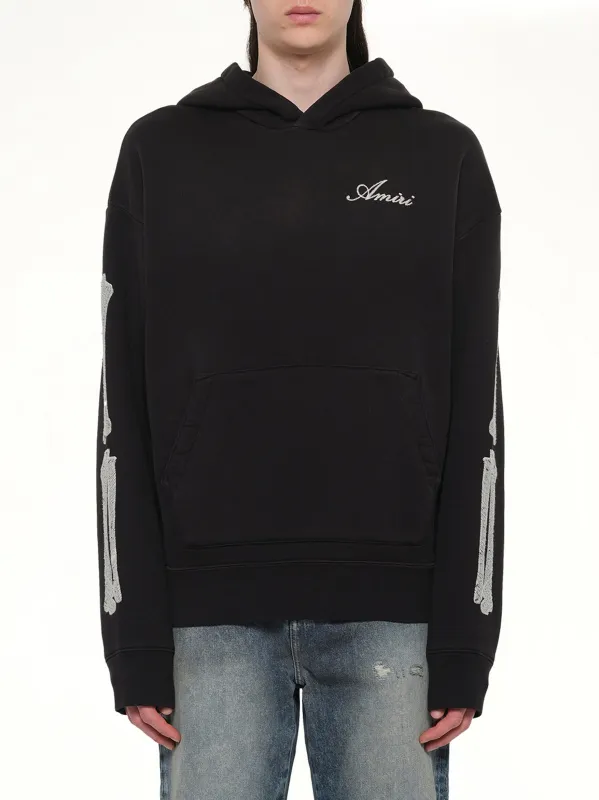 Bones Oversized Hoodie in Black sold by MARAIS