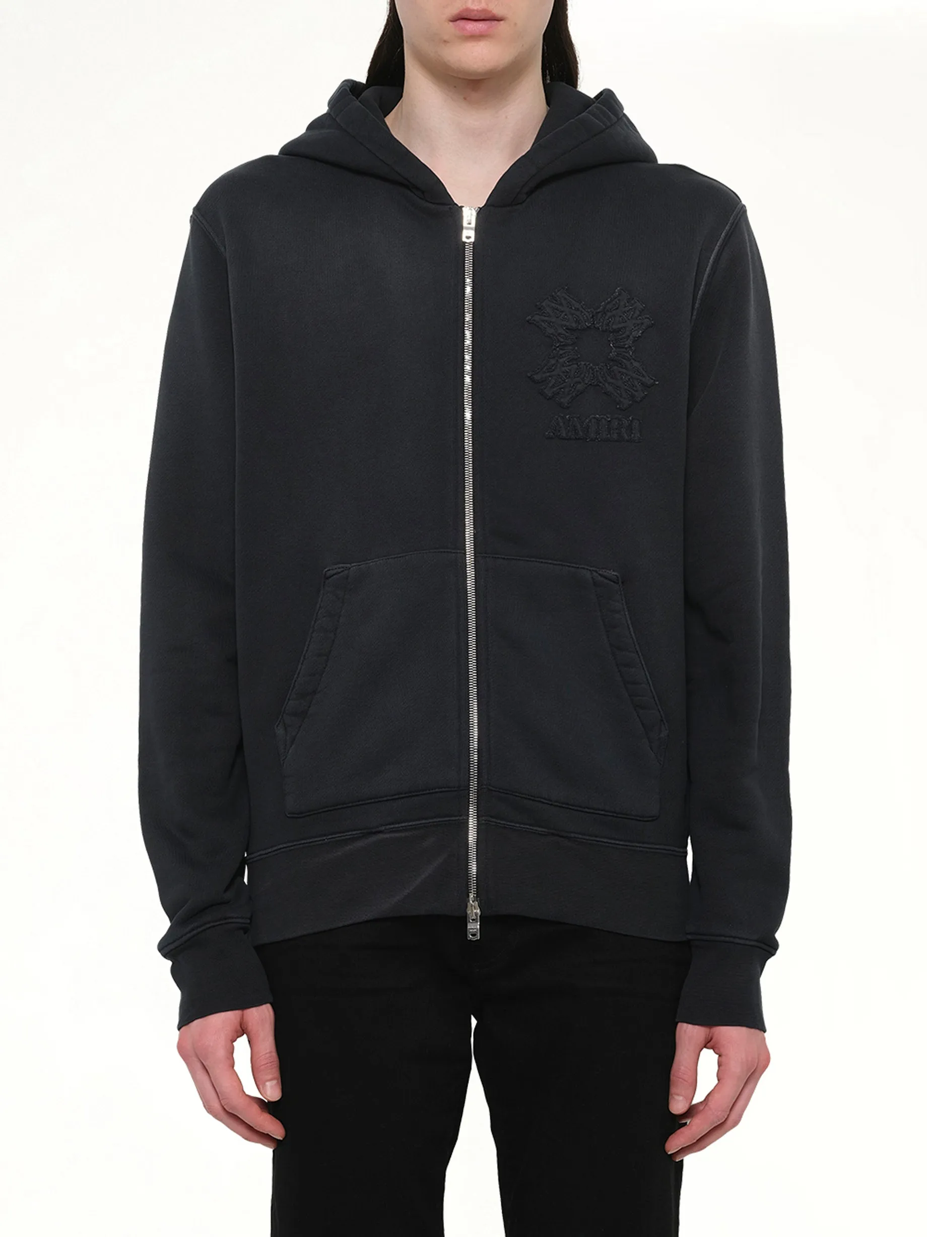 MA Quad Zip Hoodie in Black sold by MARAIS
