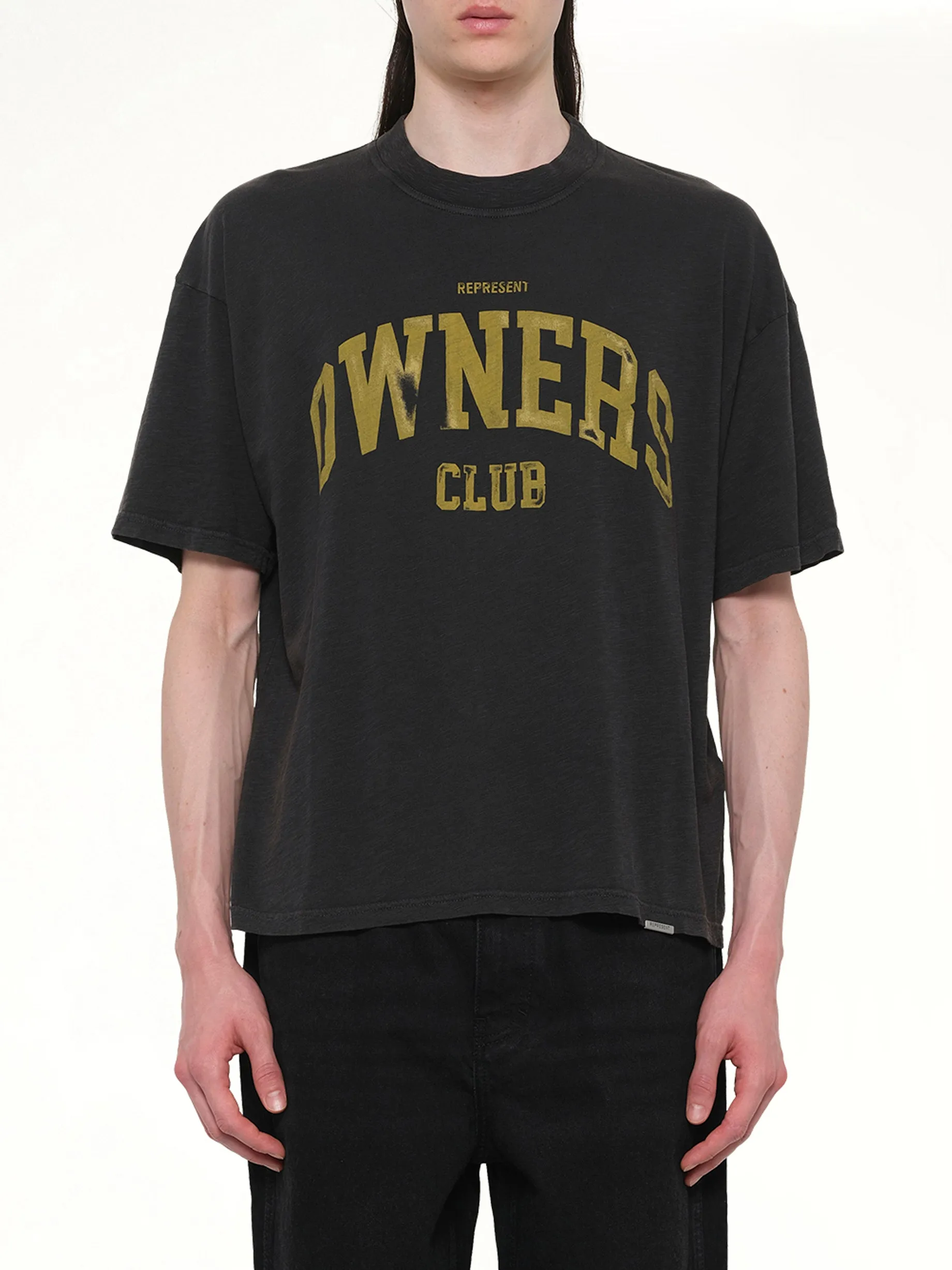 Represent Owners Club T-Shirt in Faded Black sold by MARAIS