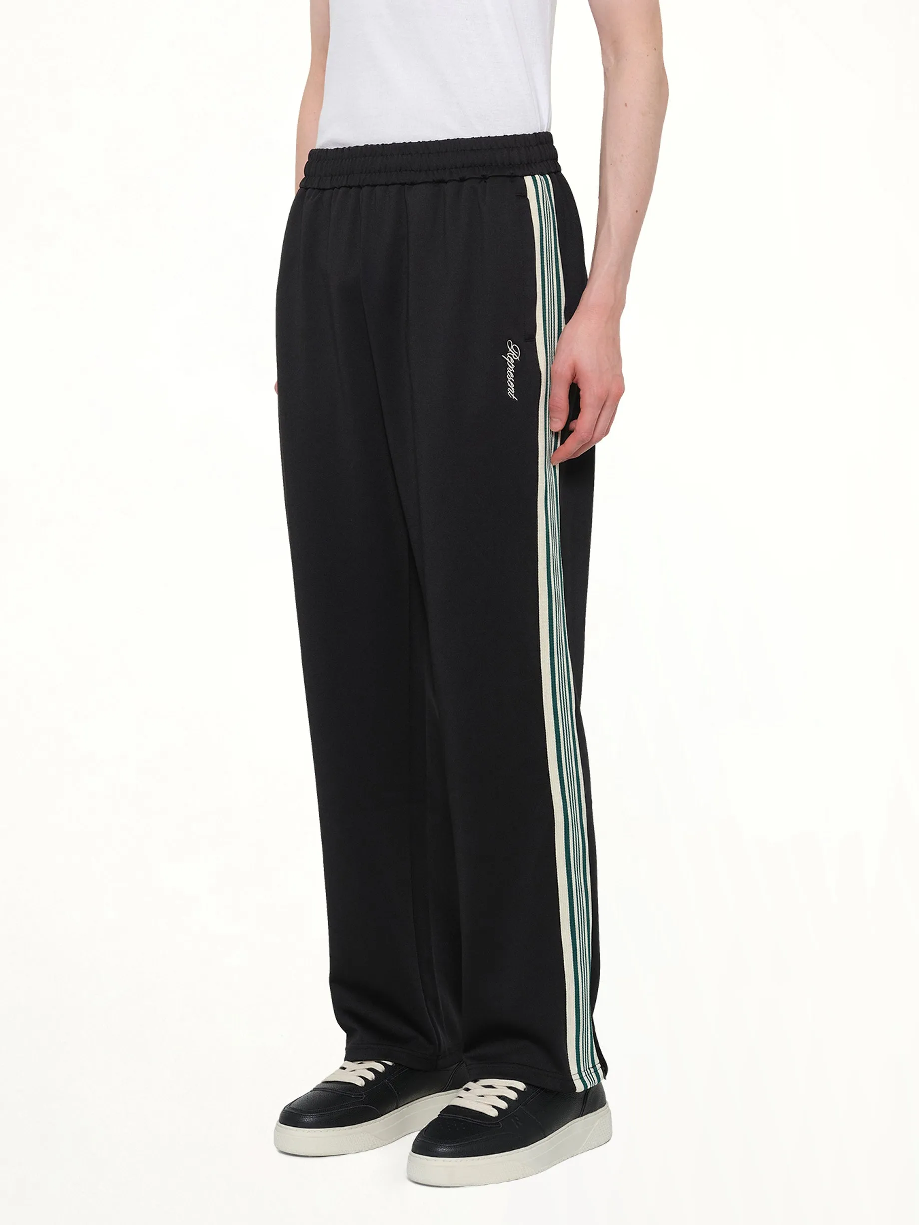 Taped Track Pant in Jet Black sold by MARAIS product image thumbnail 3