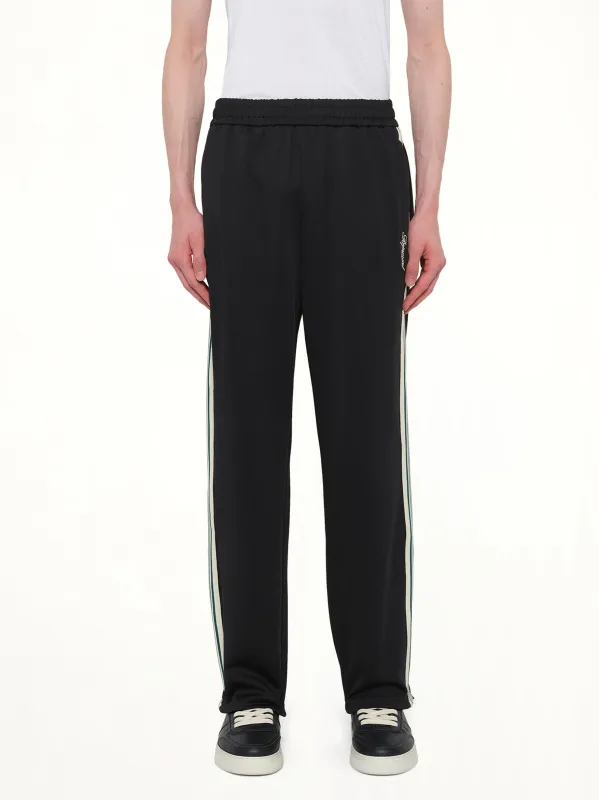 Taped Track Pant in Jet Black sold by MARAIS