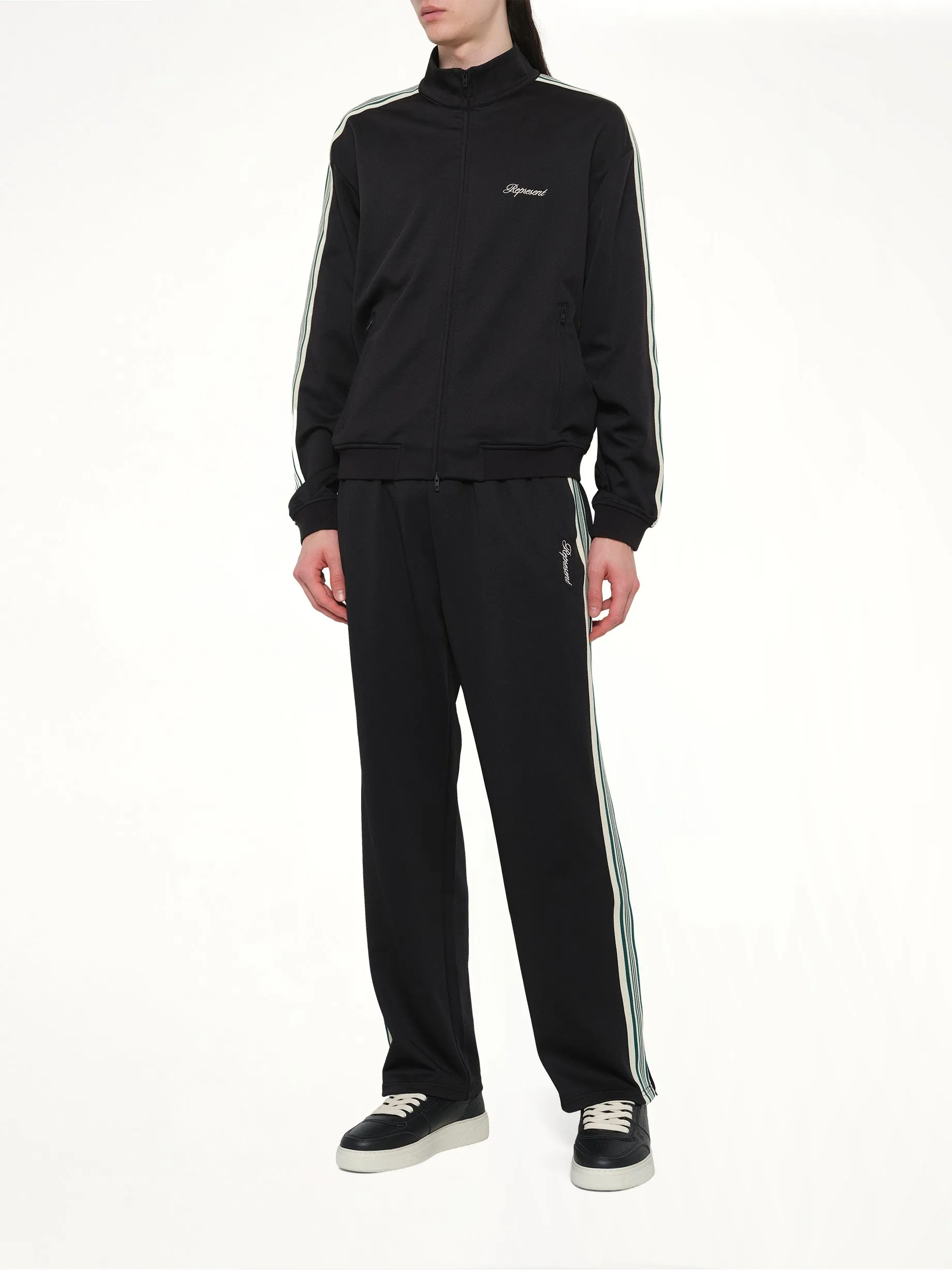 Taped Track Pant in Jet Black sold by MARAIS product image thumbnail 4